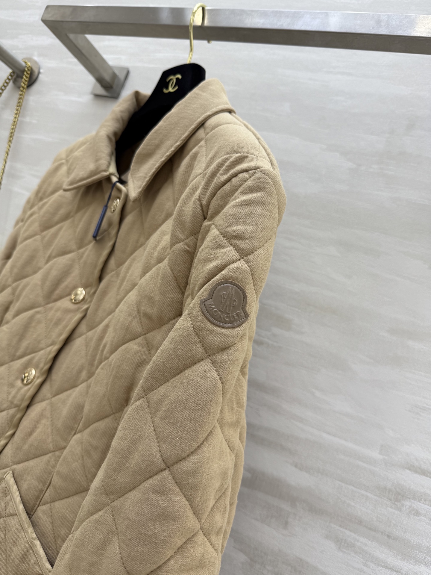 #Moncle♡²⁵秋冬新款 亚麻夹棉外套 开模定制五金纽扣精致高级 老钱风亚麻外层 内里轻薄夹棉保暖舒