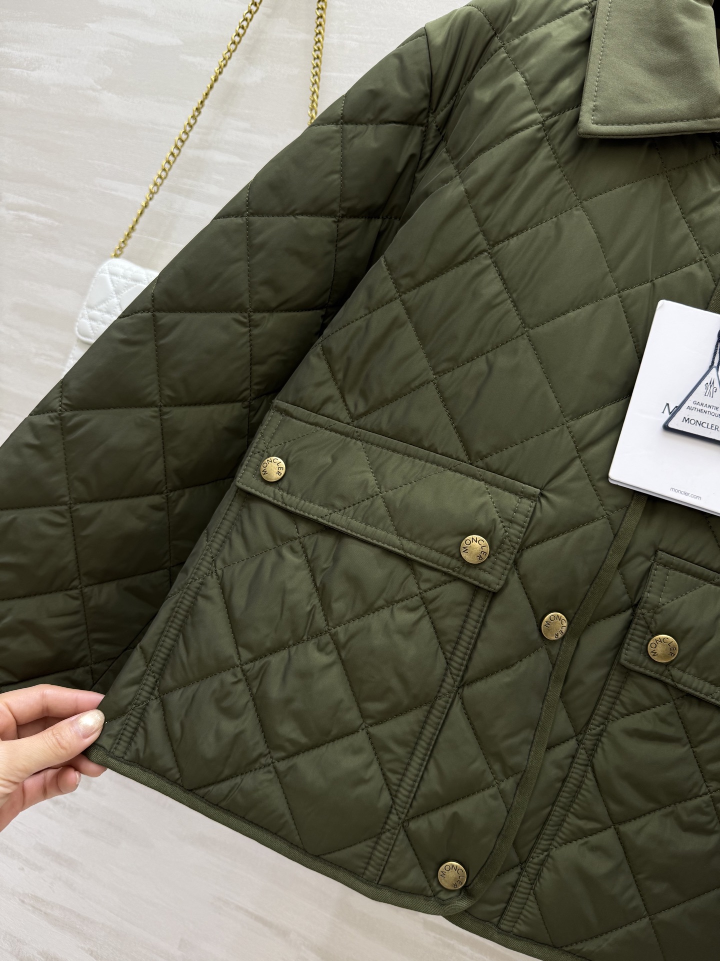 #Moncle♡²⁵秋冬新款 巴恩风短款夹棉外套 轻薄夹棉保暖舒适 高品质定制 现货首发size：S/M