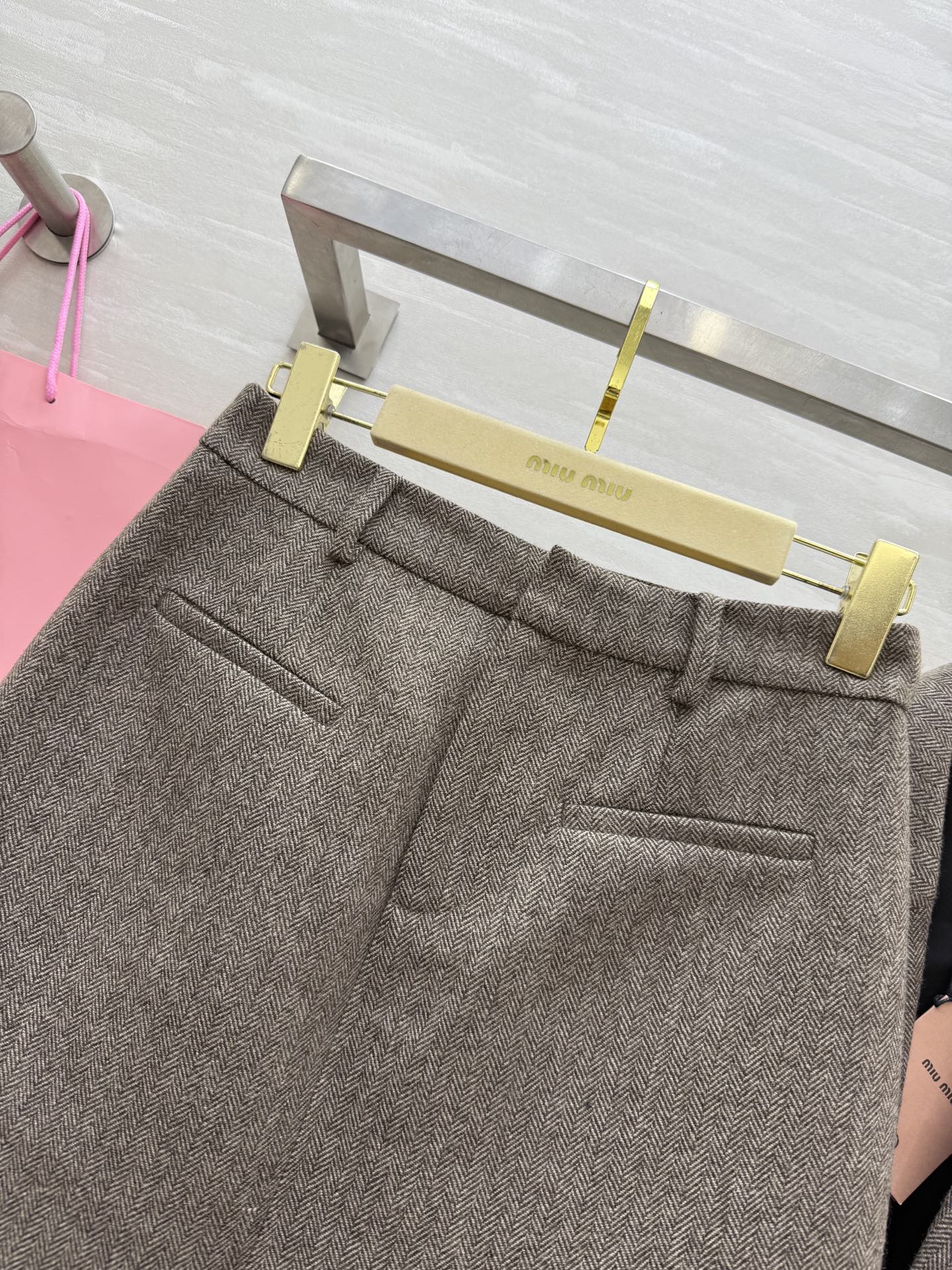 #Miumi♡²⁵秋冬新款 羊毛人字纹西装套装 定制羊毛人字纹面料 立体剪裁版型 高品质 分开发售 si