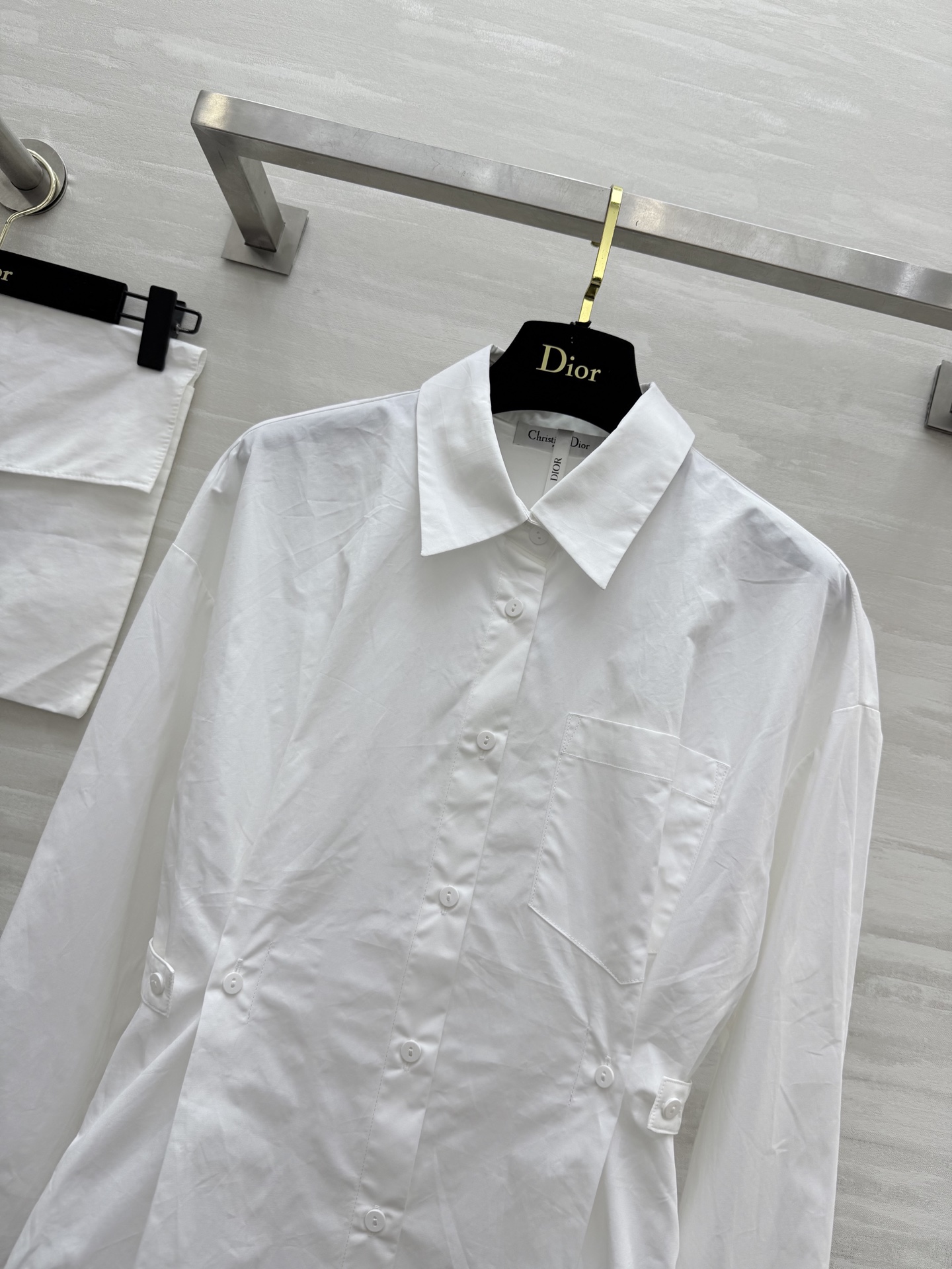 #DIO♡²⁵早秋新款 纯棉收腰翻领衬衣 高品质定制 现货首发size：S/M/L/XL（a码胸围：98