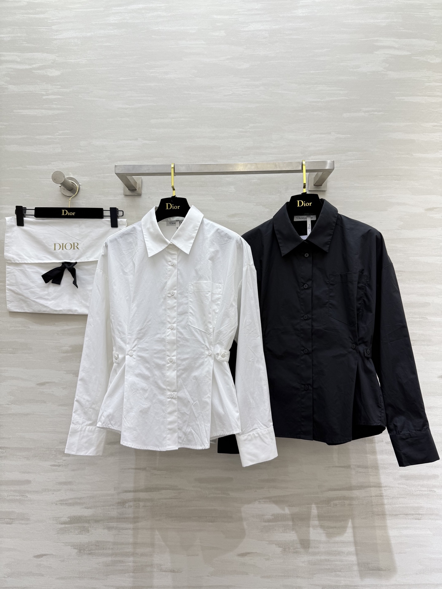 #DIO♡²⁵早秋新款 纯棉收腰翻领衬衣 高品质定制 现货首发size：S/M/L/XL（a码胸围：98