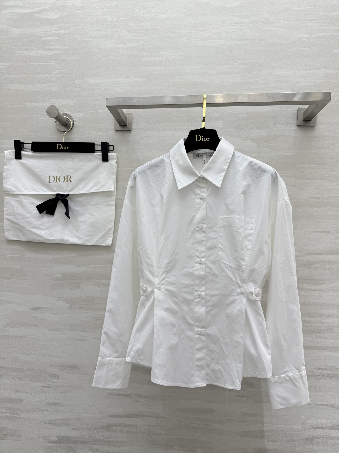 #DIO♡²⁵早秋新款 纯棉收腰翻领衬衣 高品质定制 现货首发size：S/M/L/XL（a码胸围：98