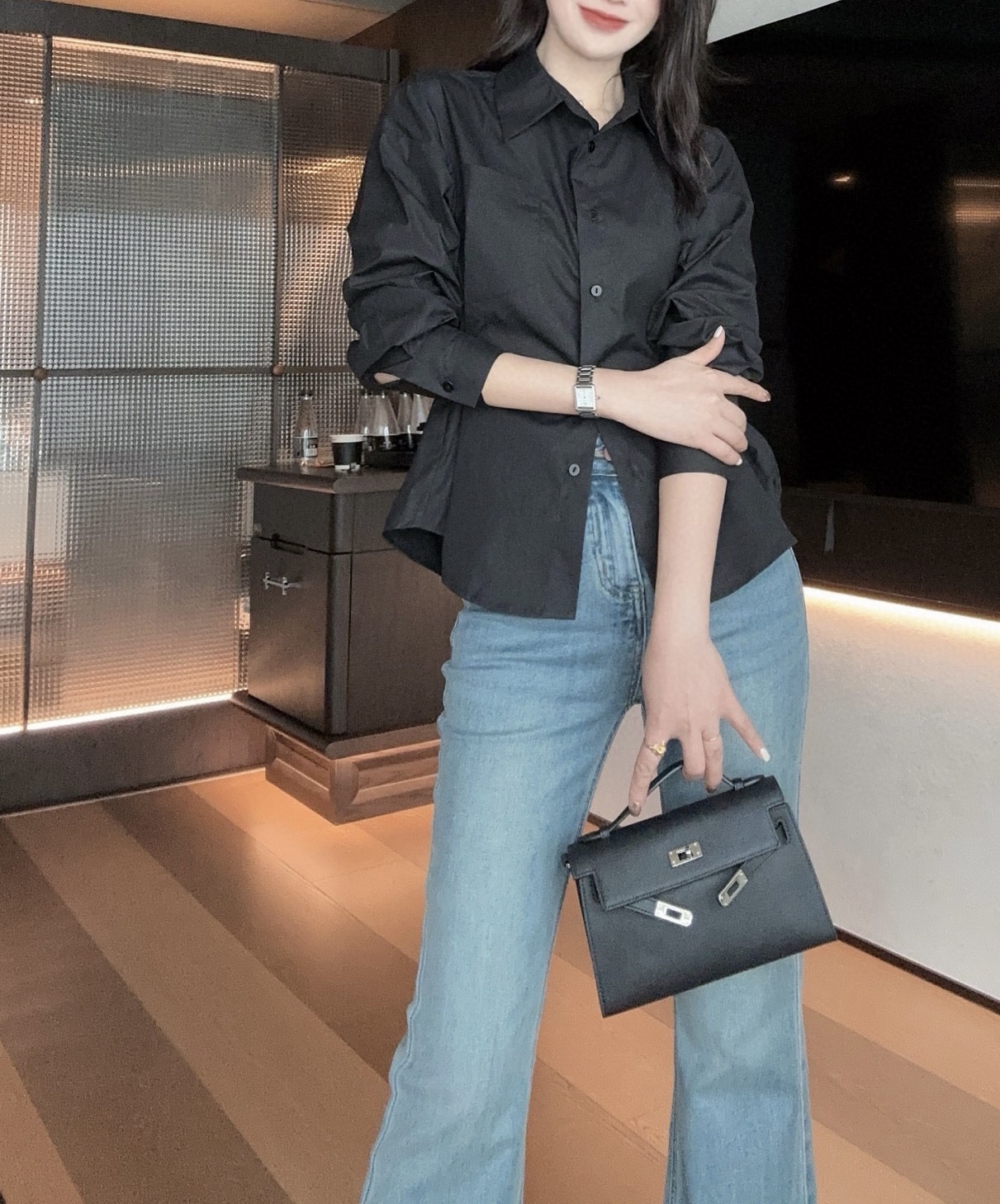 #DIO♡²⁵早秋新款 纯棉收腰翻领衬衣 高品质定制 现货首发size：S/M/L/XL（a码胸围：98