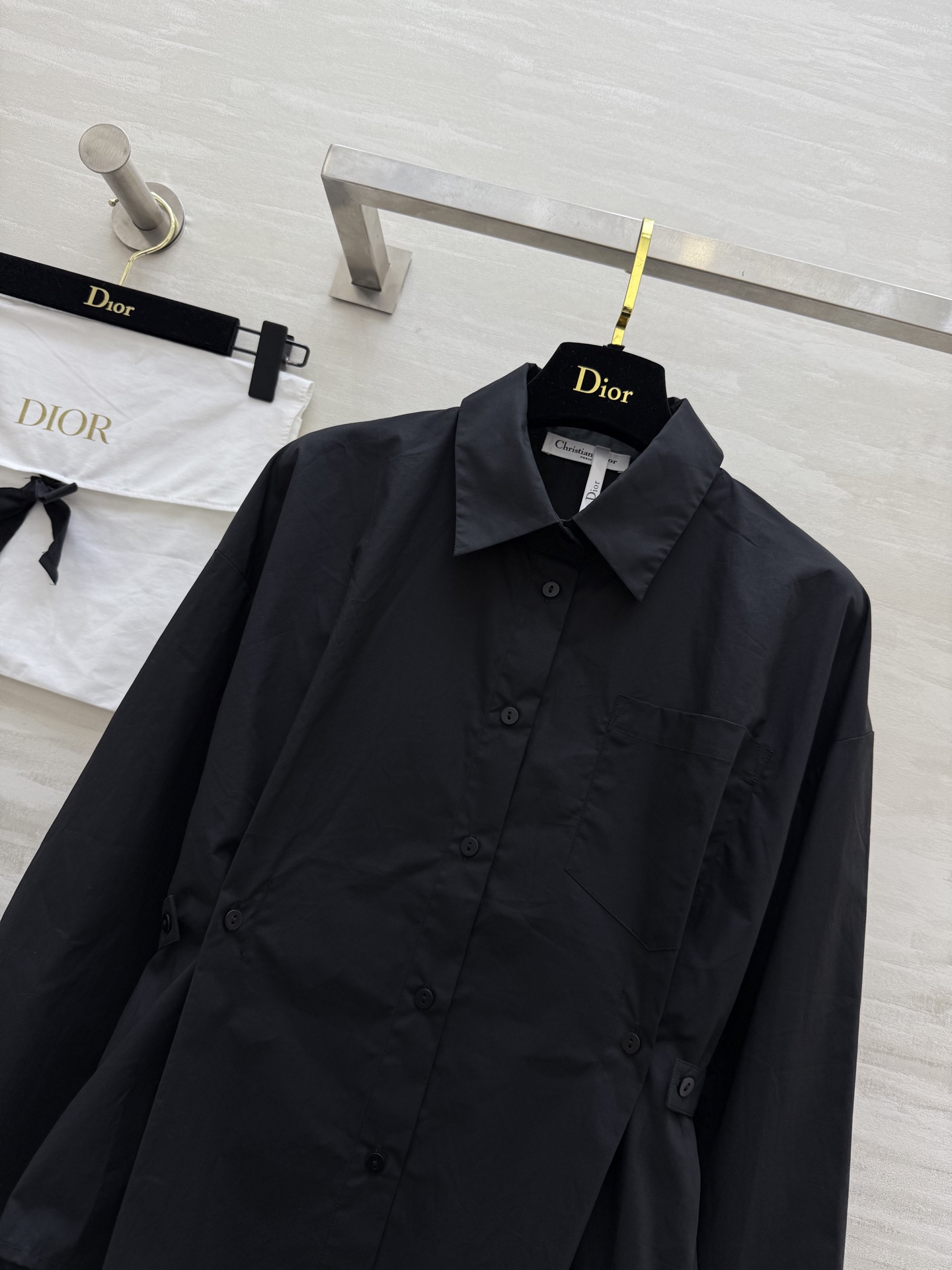 #DIO♡²⁵早秋新款 纯棉收腰翻领衬衣 高品质定制 现货首发size：S/M/L/XL（a码胸围：98