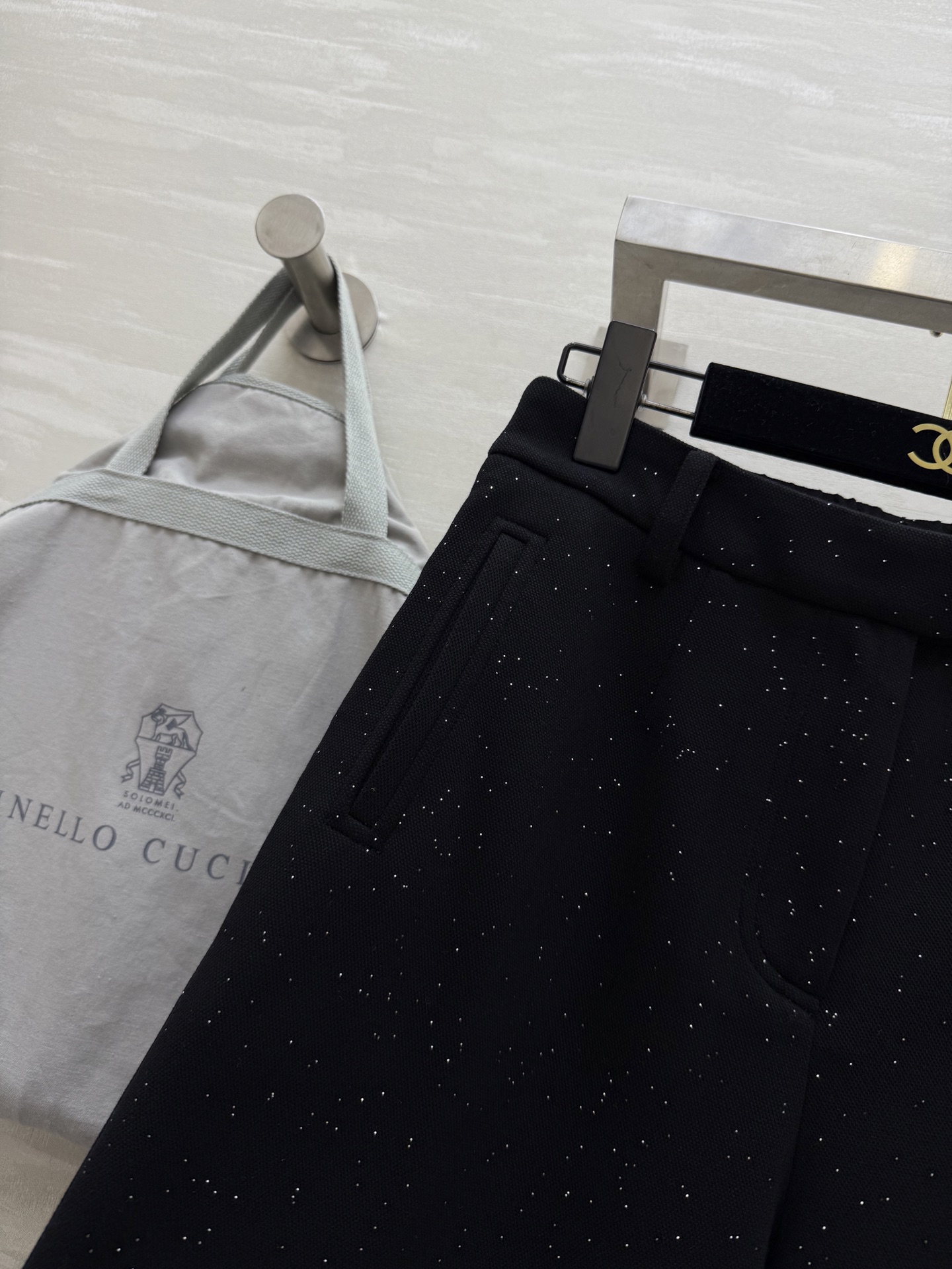 #BC²⁵秋冬新款 定制细闪面料休闲套装 高品质 现货来size：S/M/L（ S码落肩胸围：116，衣