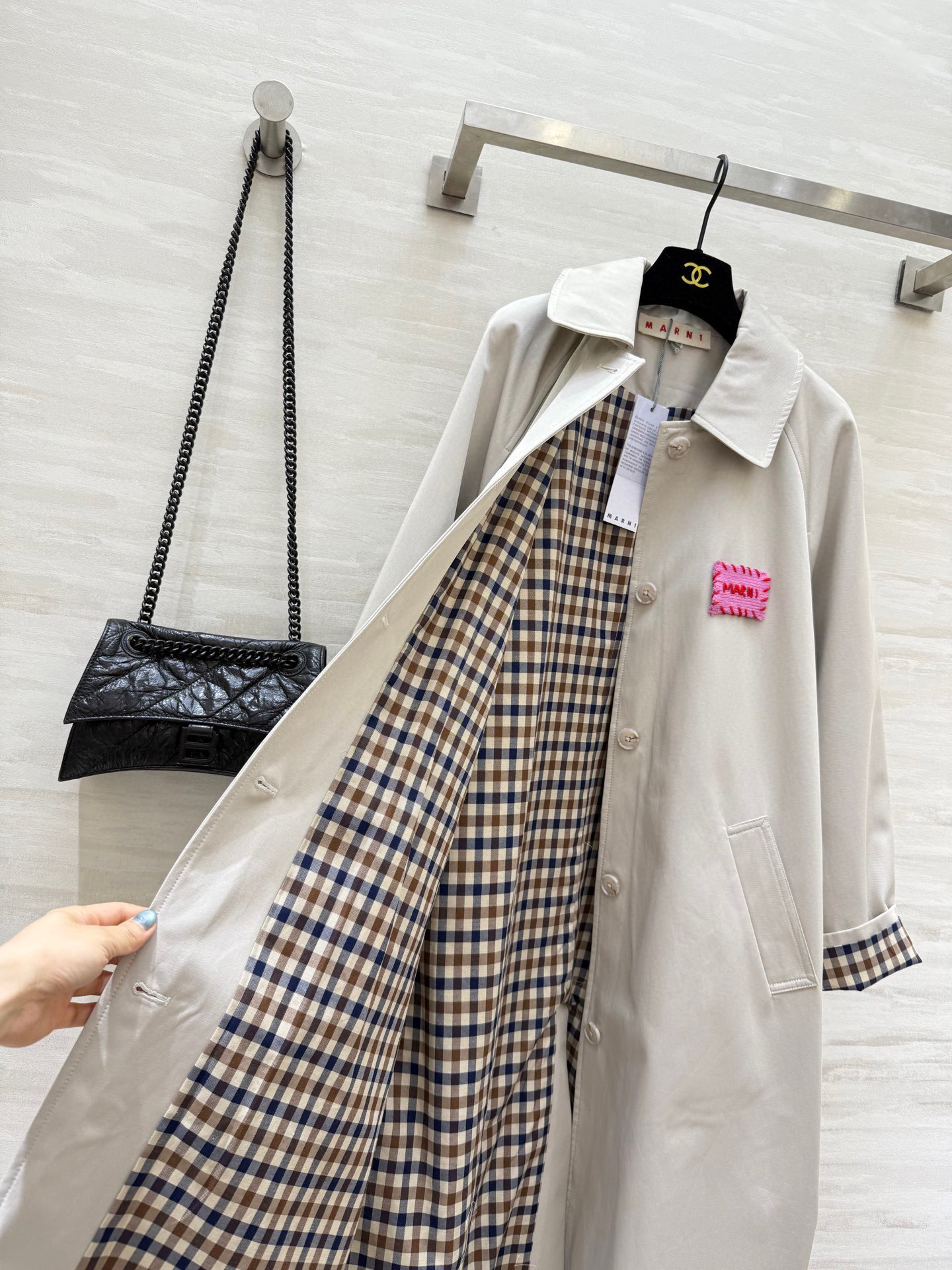 #MARN♡²⁵早秋新款 原单品质 长款风衣外套 高品质定制 现货首发size：S/M/L（s码胸围：1