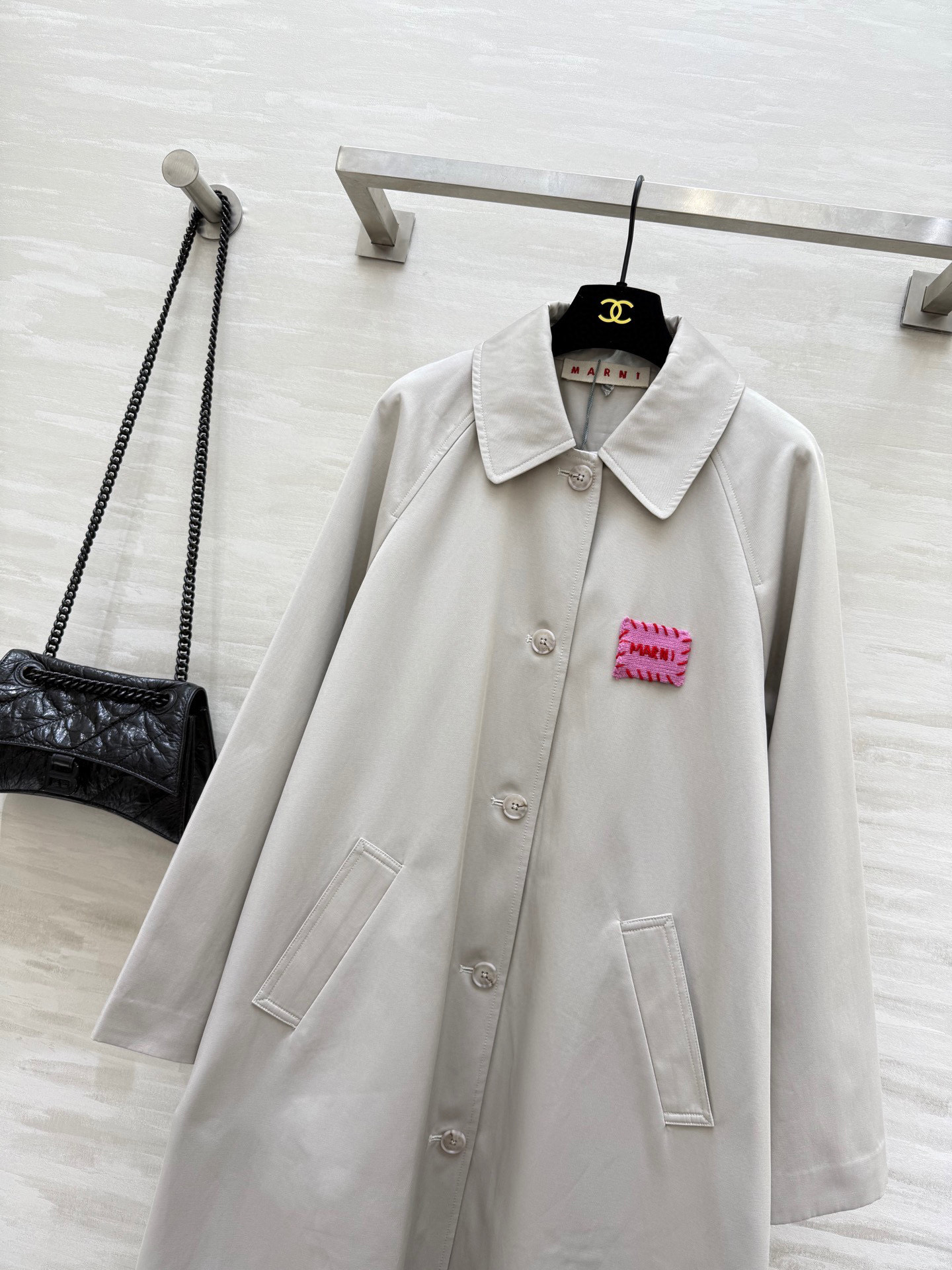 #MARN♡²⁵早秋新款 原单品质 长款风衣外套 高品质定制 现货首发size：S/M/L（s码胸围：1