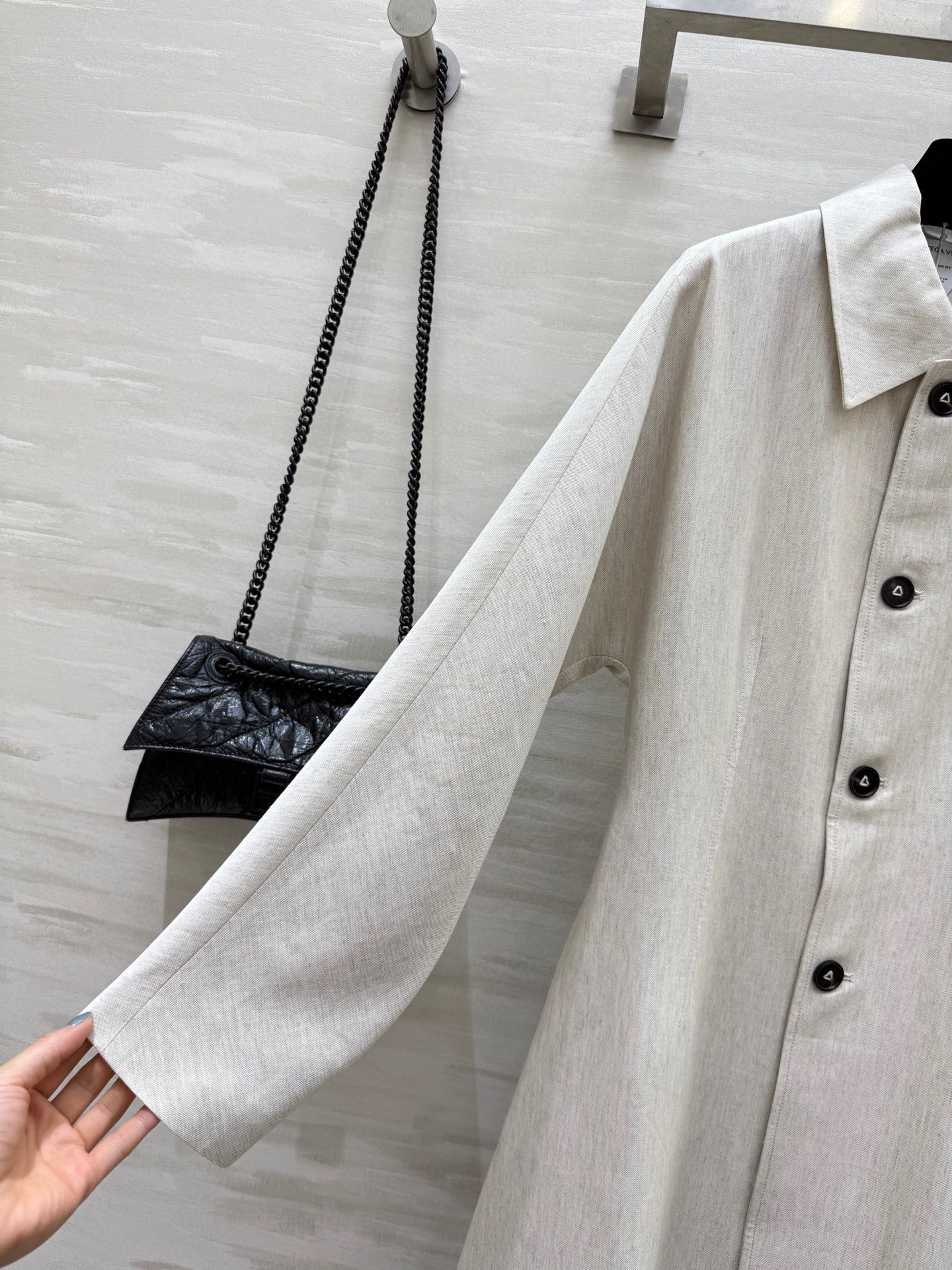 Bottega Venet♡²⁵早秋新款 亚麻风衣式连衣裙 定制100%亚麻面料 立体剪裁收腰版型 高品