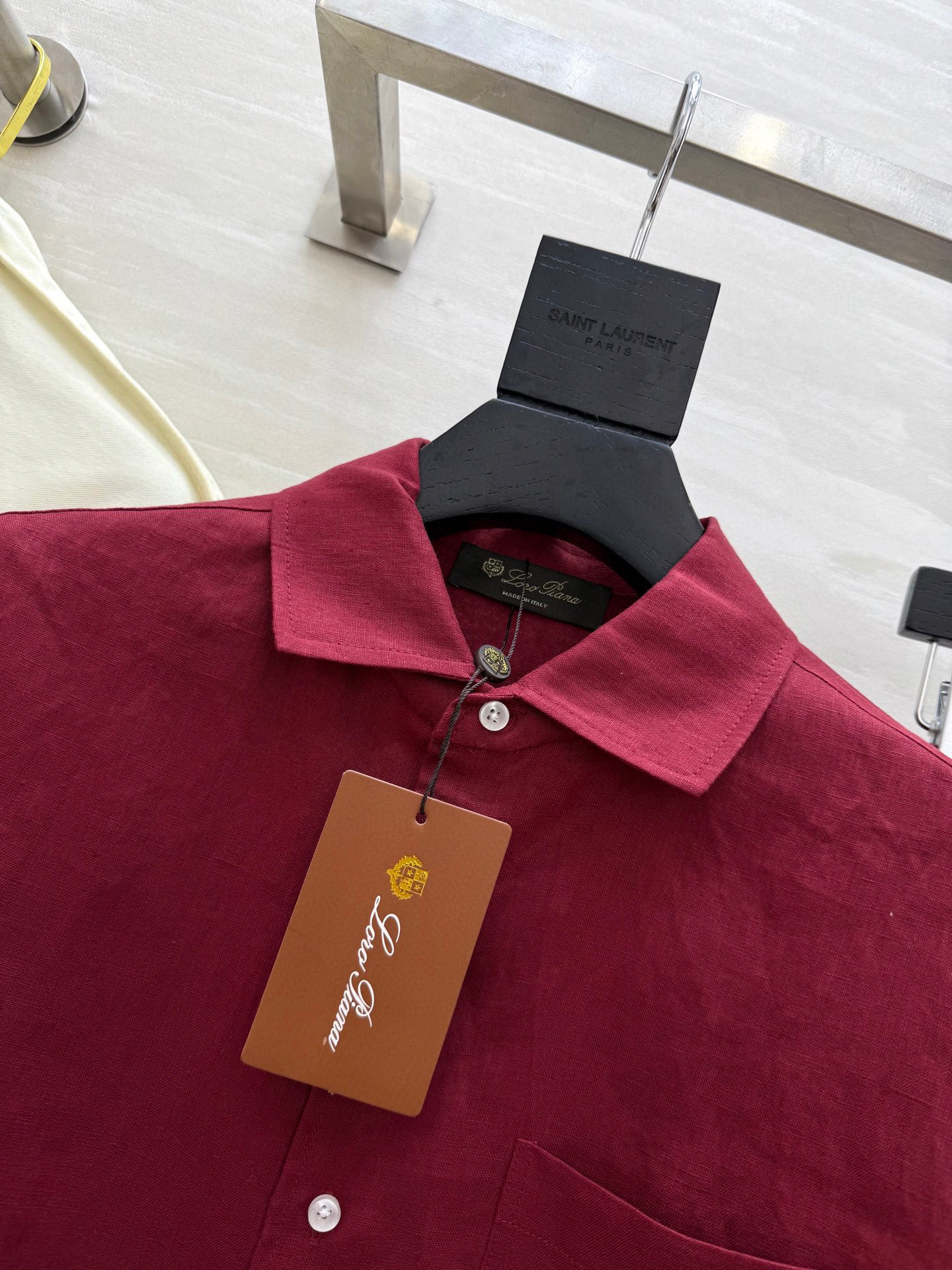 #lP🌹早秋新款 棉麻系列 logo皮牌装饰宽松衬衣搭配松紧腰长裤 采用了高克重棉麻面料 质感超好 非常