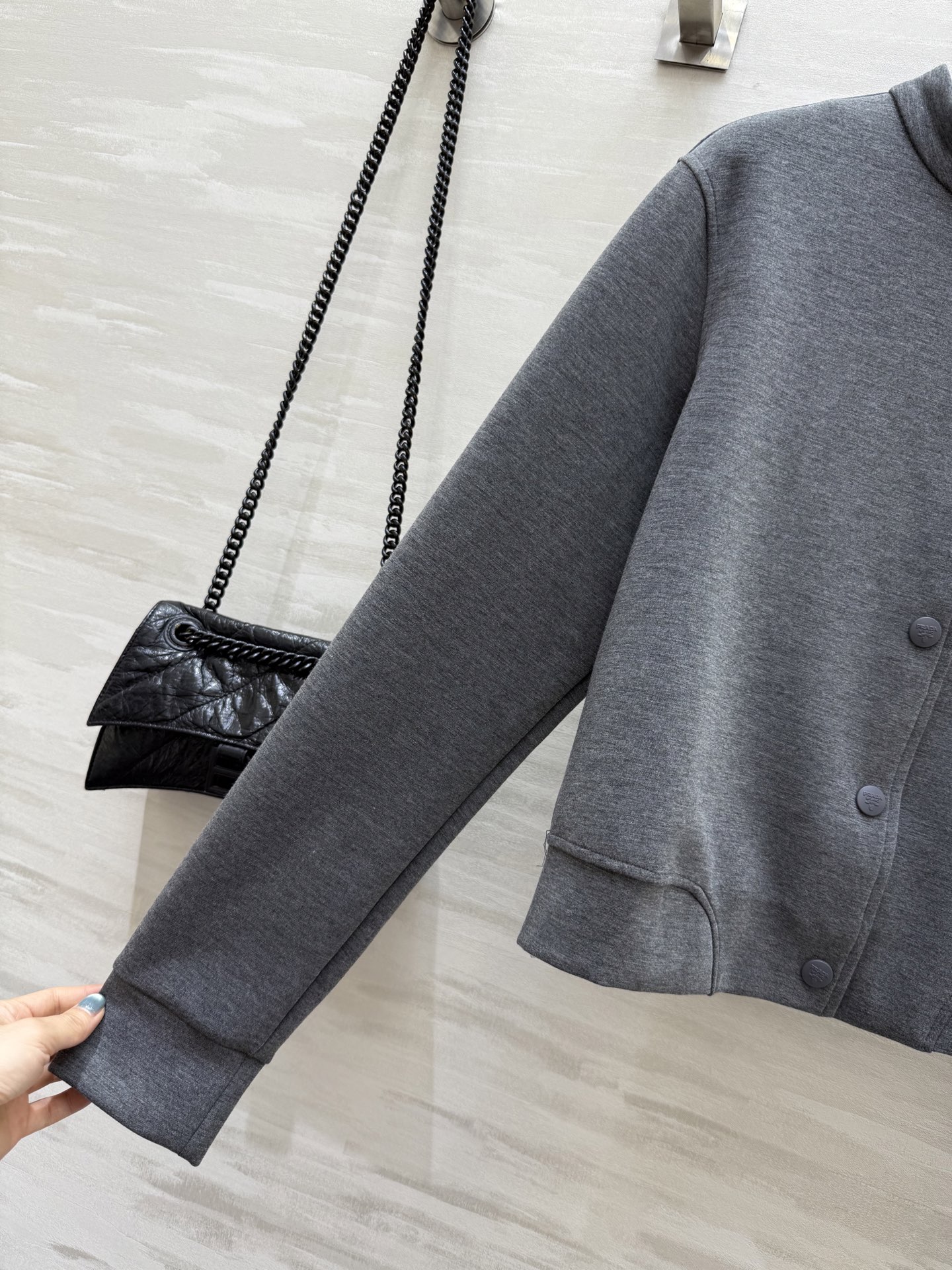 #Prad♡²⁵秋冬新款 夹克式棒球服外套 高品质定制 现货首发size：S/M/L/XL（M码肩宽：4