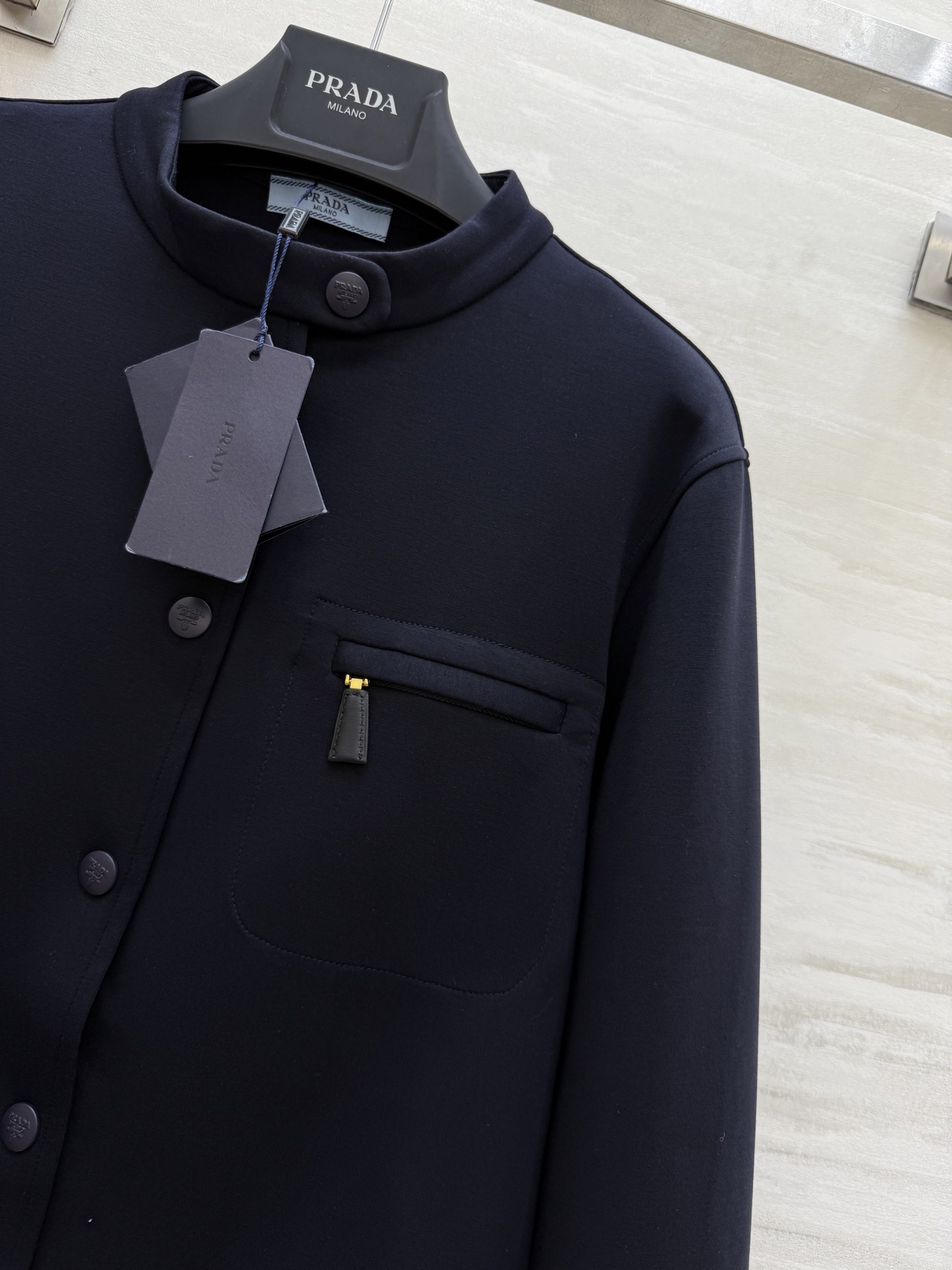 #Prad♡²⁵秋冬新款 夹克式棒球服外套 高品质定制 现货首发size：S/M/L/XL（M码肩宽：4