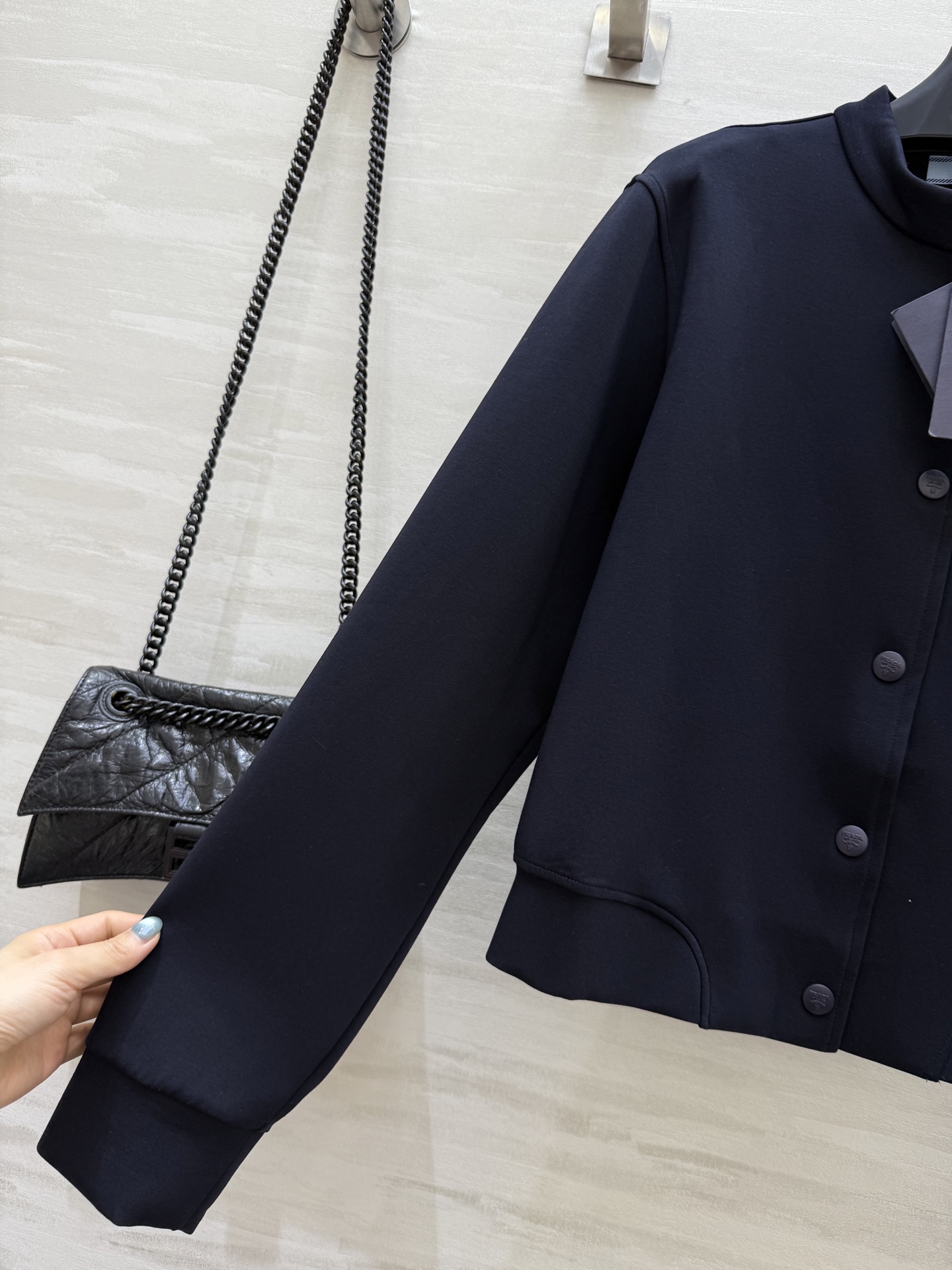 #Prad♡²⁵秋冬新款 夹克式棒球服外套 高品质定制 现货首发size：S/M/L/XL（M码肩宽：4