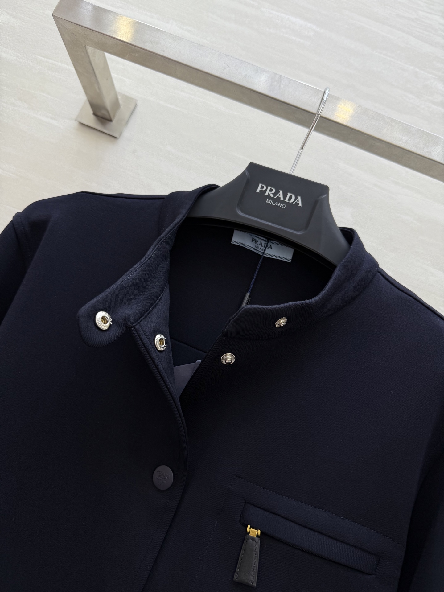 #Prad♡²⁵秋冬新款 夹克式棒球服外套 高品质定制 现货首发size：S/M/L/XL（M码肩宽：4