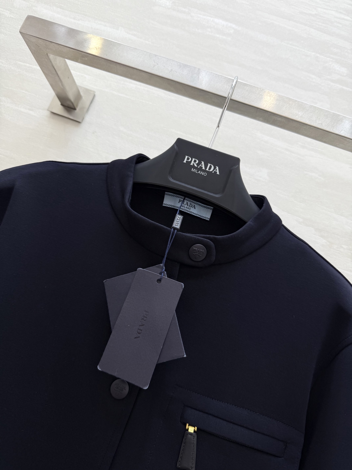 #Prad♡²⁵秋冬新款 夹克式棒球服外套 高品质定制 现货首发size：S/M/L/XL（M码肩宽：4