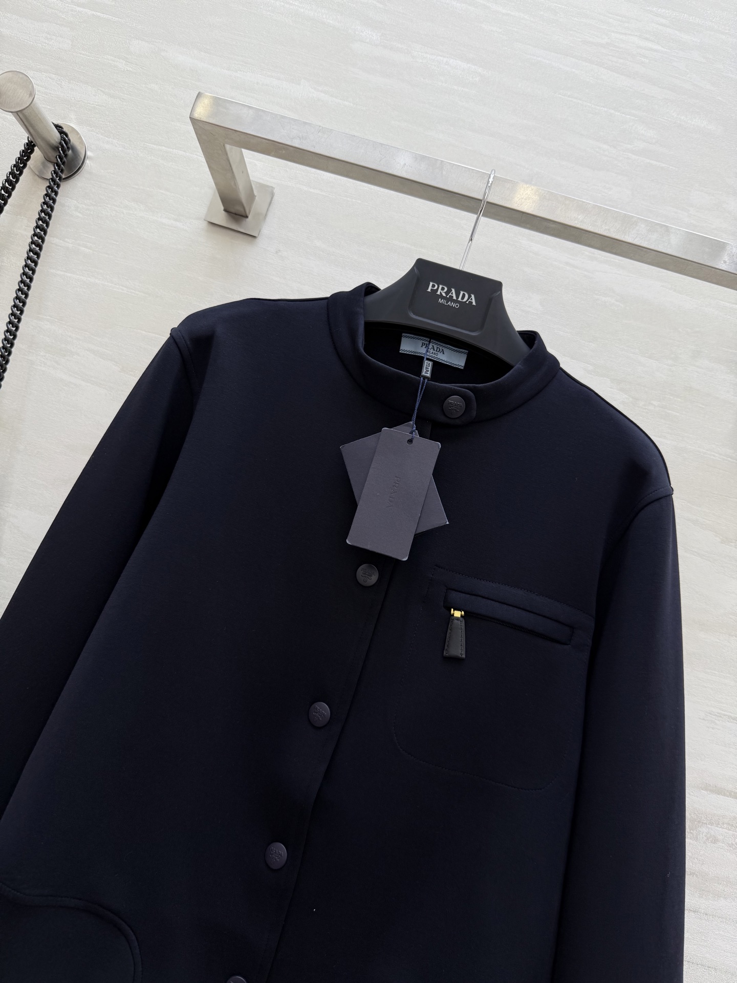 #Prad♡²⁵秋冬新款 夹克式棒球服外套 高品质定制 现货首发size：S/M/L/XL（M码肩宽：4