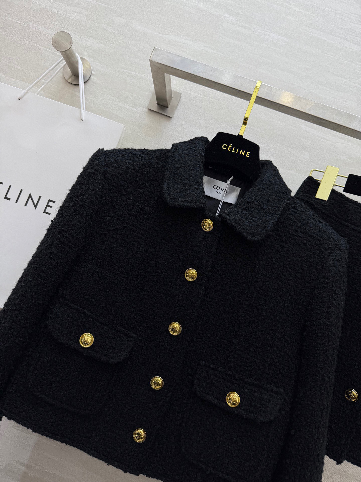 #Celin♡²⁵新款 名媛气质套装 高品质 现货首发size：S/M/L（M码肩宽：39，胸围：90，