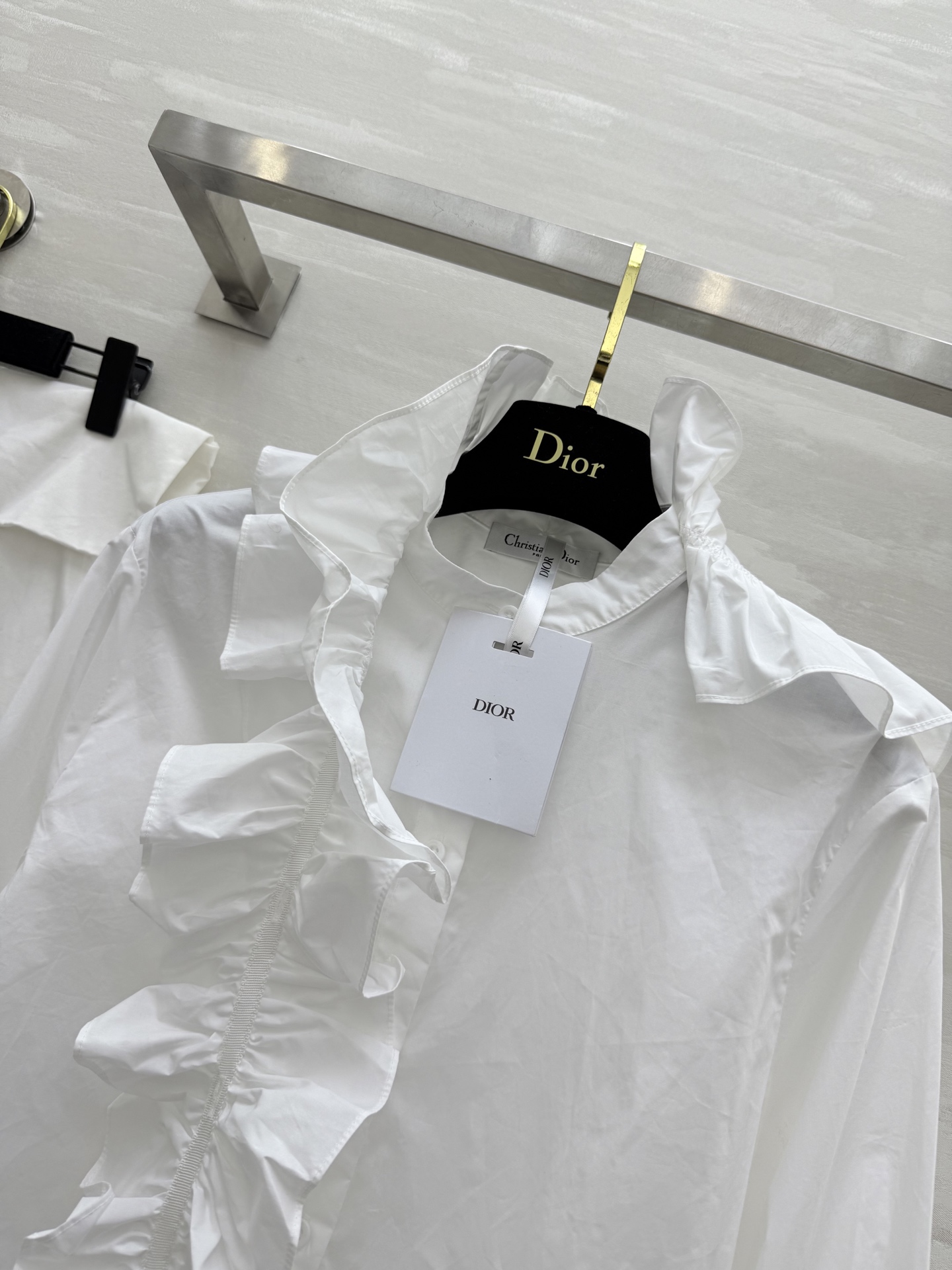 #DIO♡²⁵秋冬新款 拉夫领衬衣 定制府绸棉面料 精致CD蜜蜂🐝刺绣🪡 高品质 现货来size：S/M