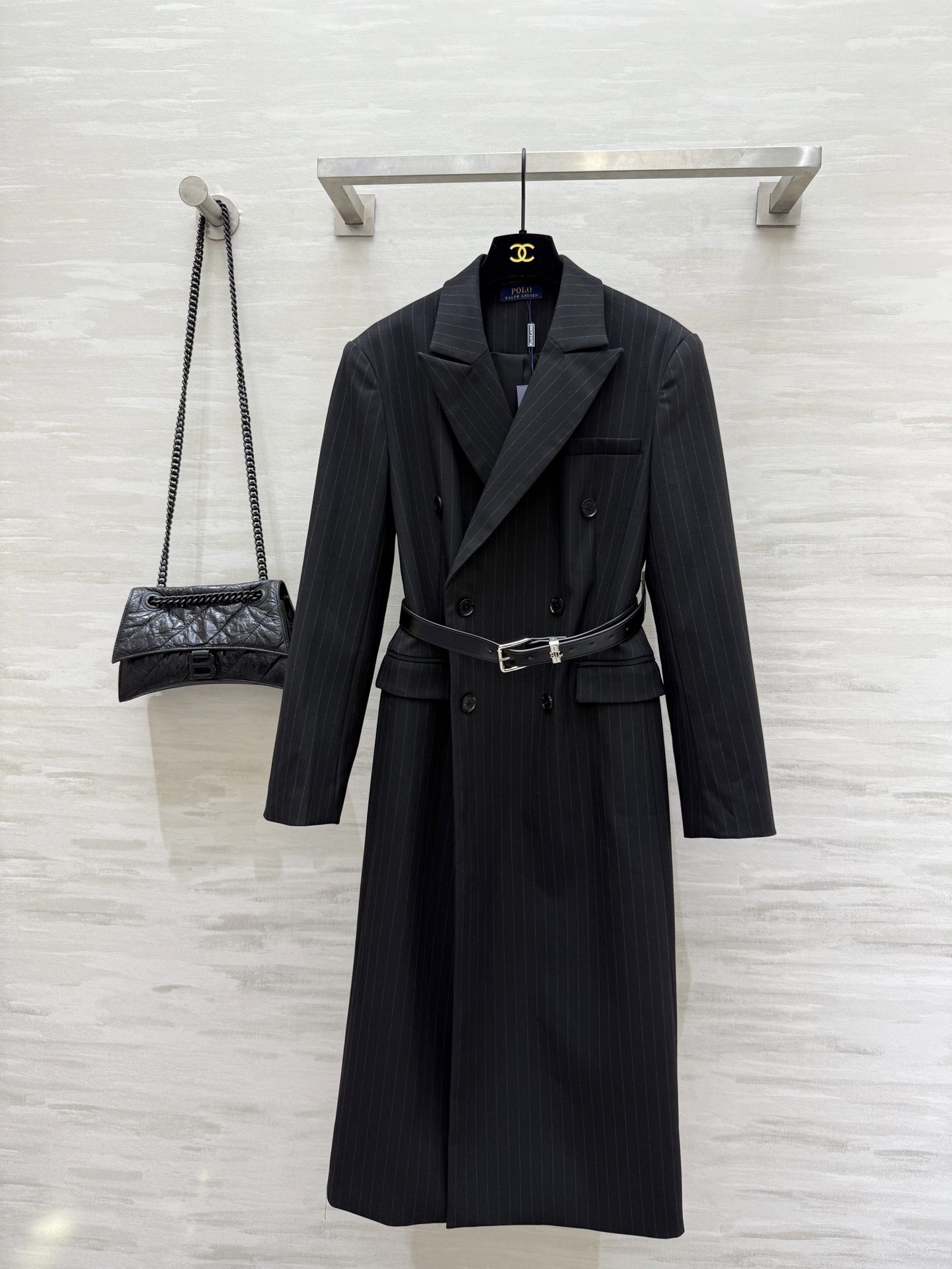 Ralph Lauren Elegante Leren Riem Trenchcoat voor Dames - Herfst/Winter Collectie