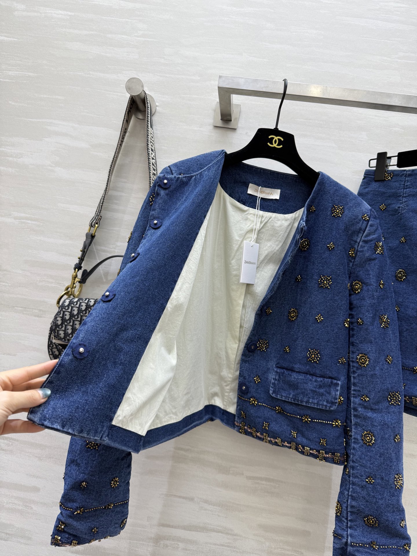 #zimm²⁵高定系列 重工纯手工钉珠牛仔系列 奢华高级 高品质定制 现货首发size：S/M/L（s码