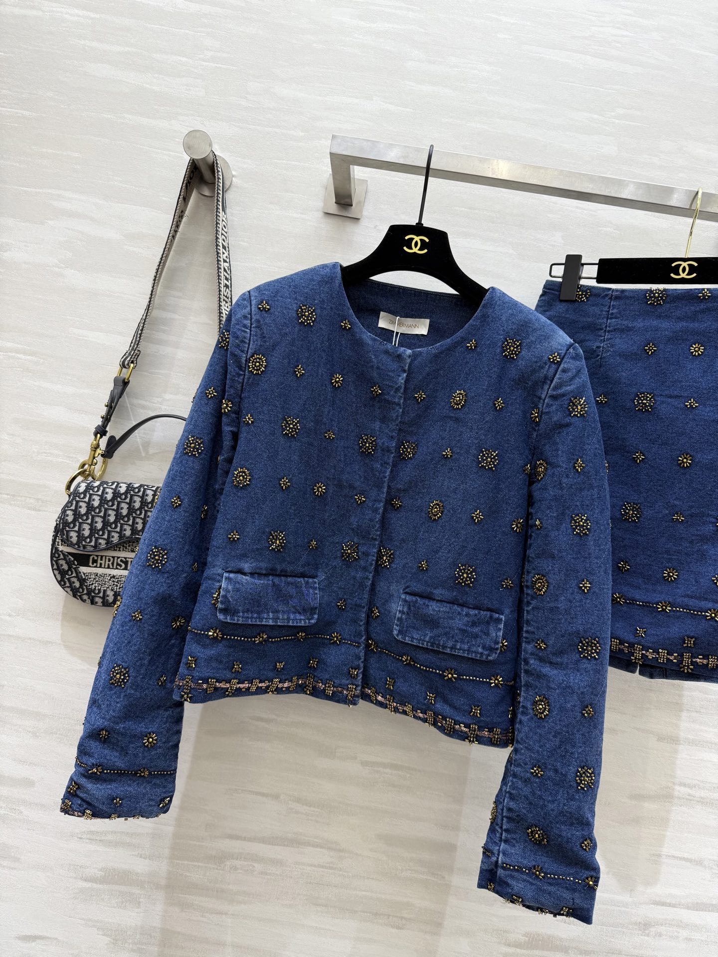 #zimm²⁵高定系列 重工纯手工钉珠牛仔系列 奢华高级 高品质定制 现货首发size：S/M/L（s码