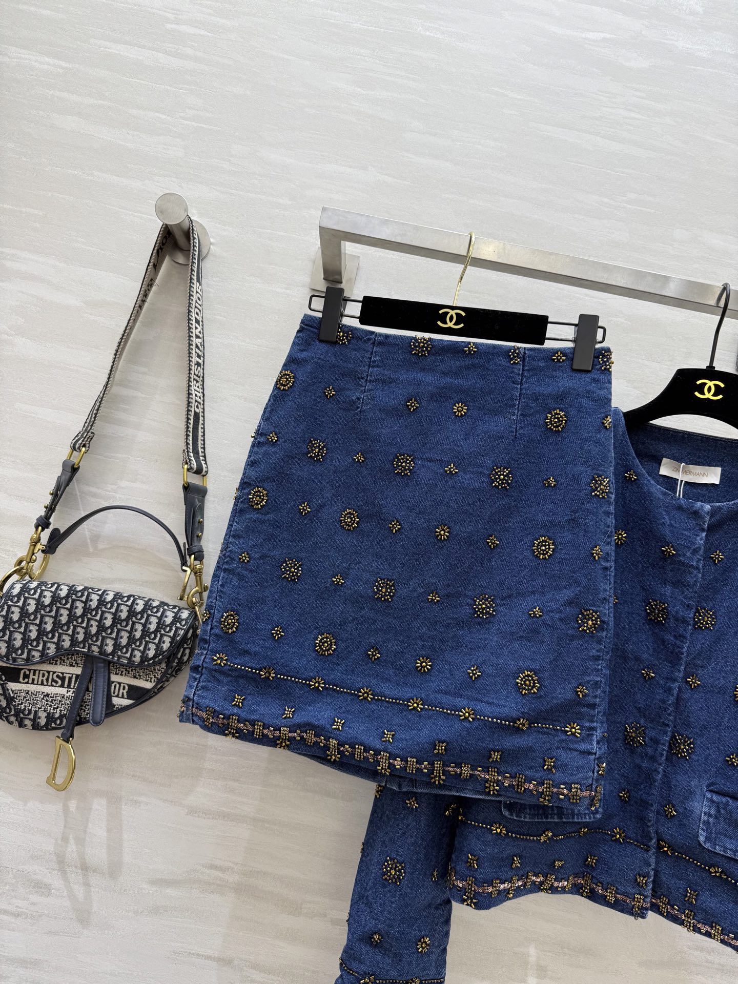 #zimm²⁵高定系列 重工纯手工钉珠牛仔系列 奢华高级 高品质定制 现货首发size：S/M/L（s码