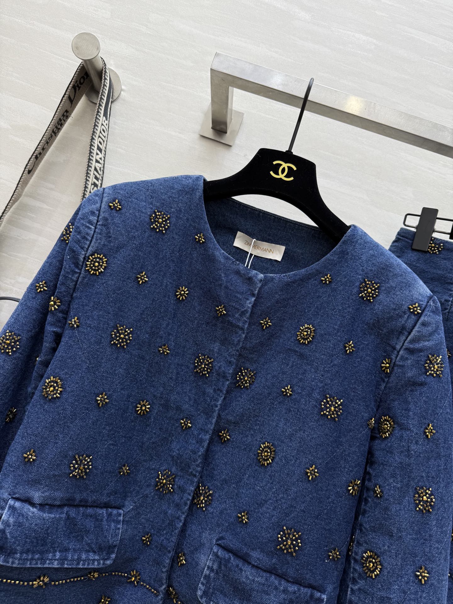 #zimm²⁵高定系列 重工纯手工钉珠牛仔系列 奢华高级 高品质定制 现货首发size：S/M/L（s码