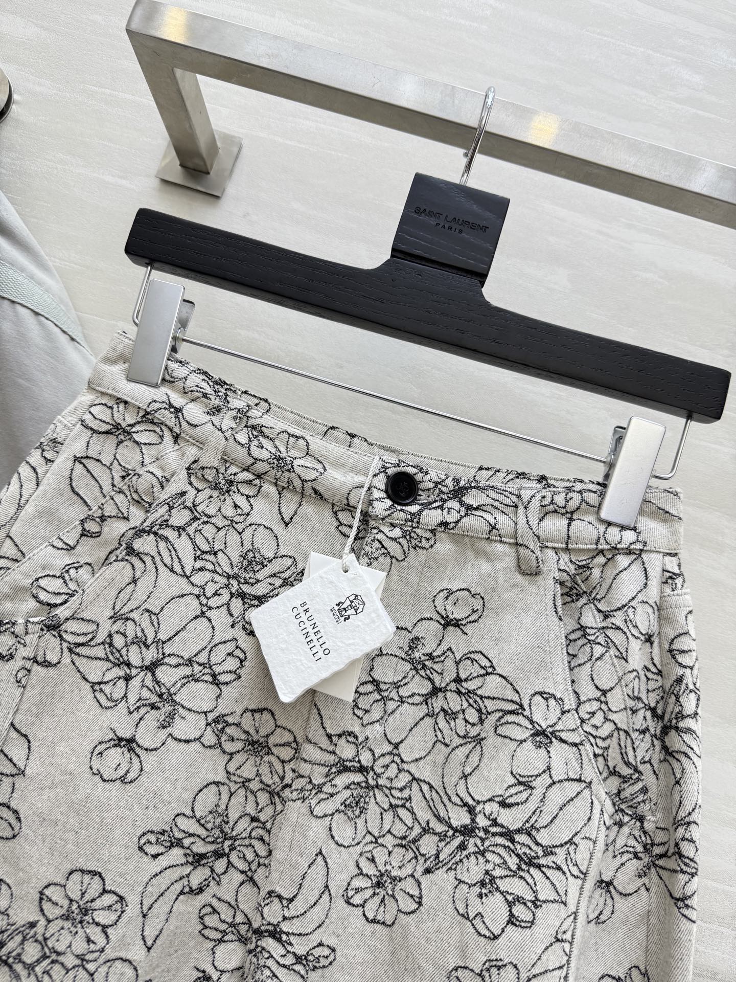 #BC²⁵秋冬新款 重工刺绣🪡弯刀裤 高品质定制 现货来size：S/M/L（s码腰围：68，裤长：10