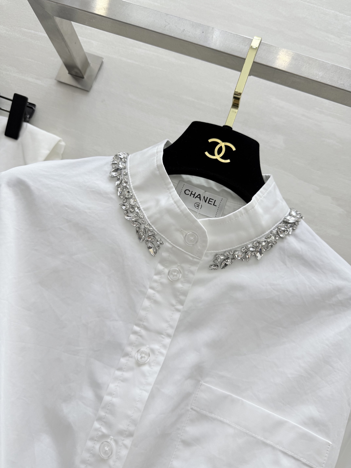 Chanel Early Autumn Diamante Collar White Crop Shirt, Heavy Industry 3 i1759956679720 1531 0 1