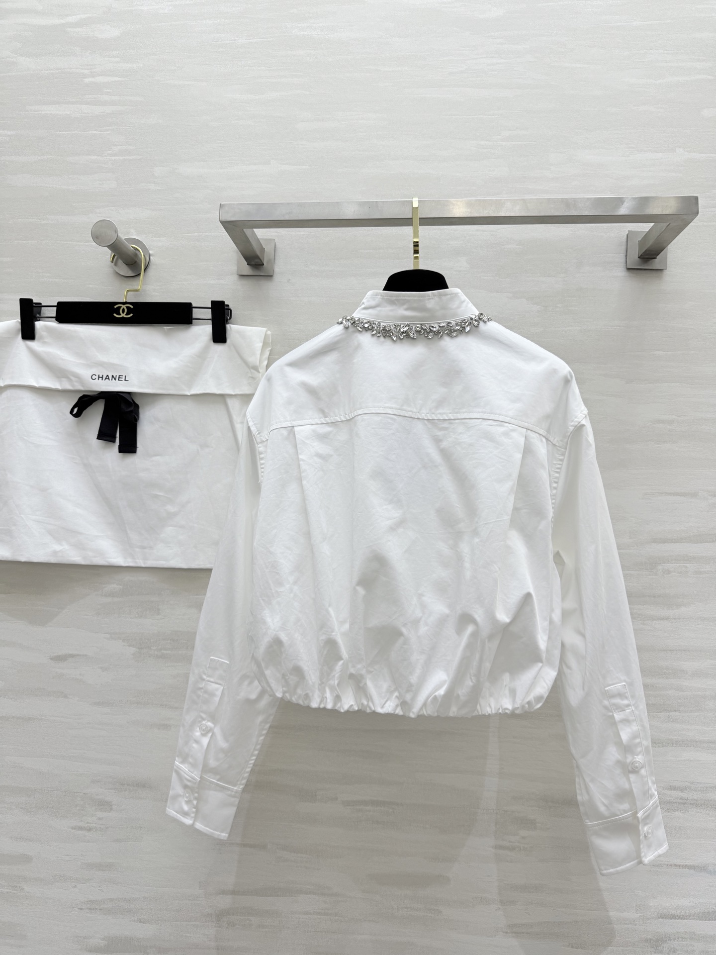 Chanel Early Autumn Diamante Collar White Crop Shirt, Heavy Industry 7 i1759956679728 4478 0 5