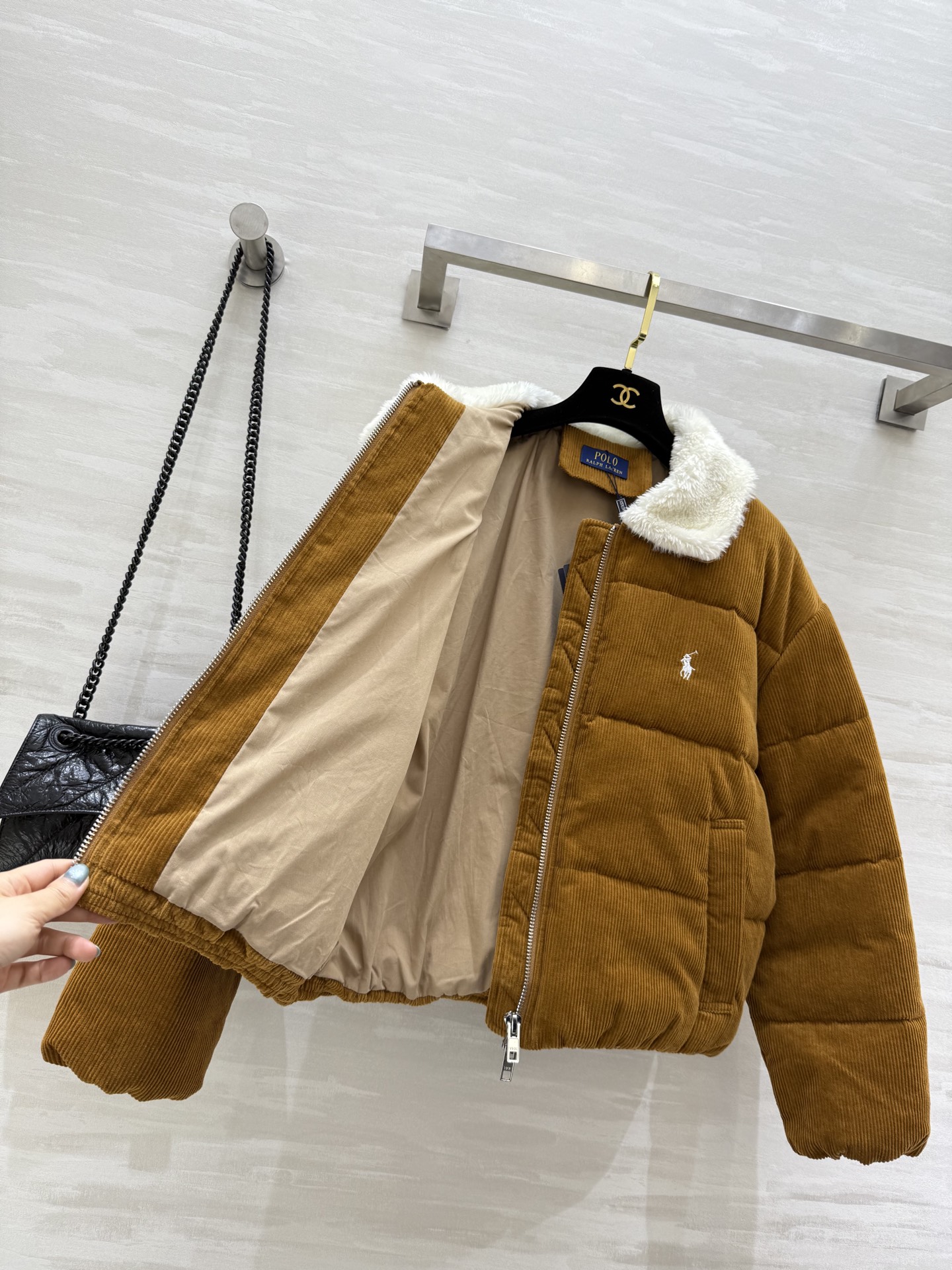 #拉夫劳伦²⁵秋冬新款 环保♻️羊羔毛羽绒外套 内里饱满90白鸭绒填充 外层高密灯芯绒面料 高品质 现货