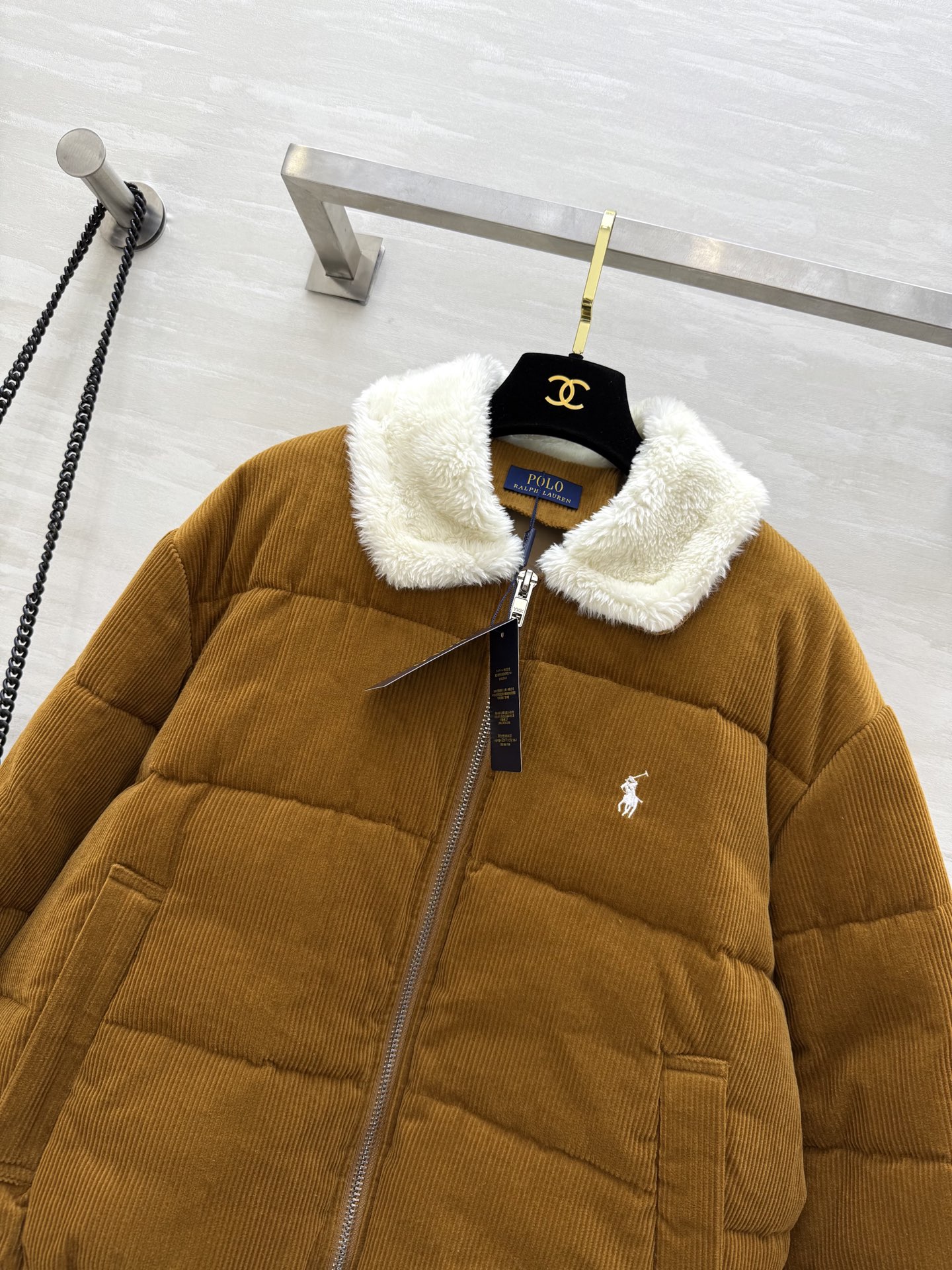 #拉夫劳伦²⁵秋冬新款 环保♻️羊羔毛羽绒外套 内里饱满90白鸭绒填充 外层高密灯芯绒面料 高品质 现货