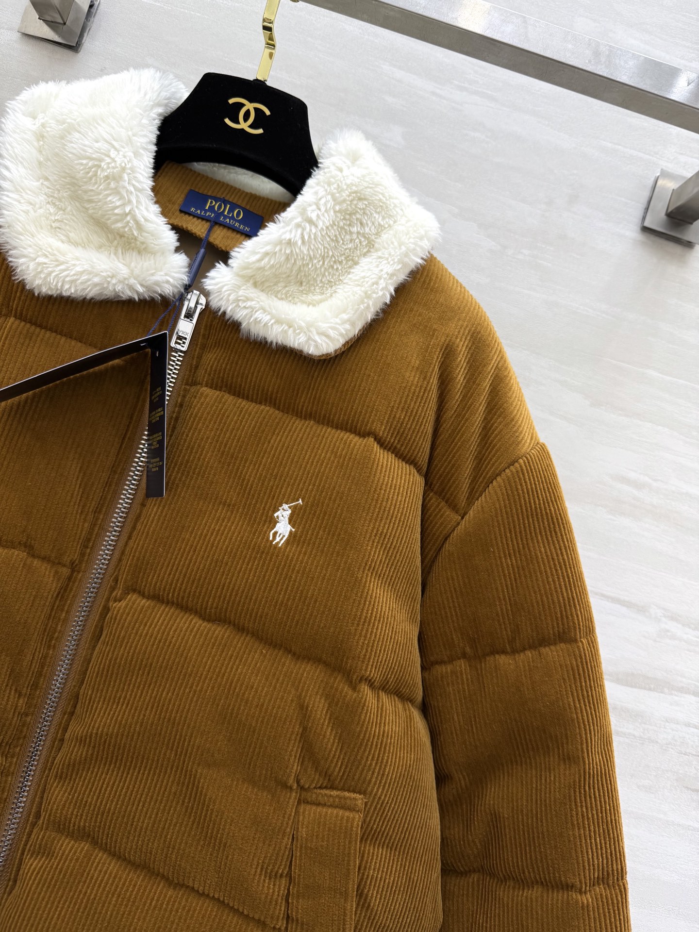 #拉夫劳伦²⁵秋冬新款 环保♻️羊羔毛羽绒外套 内里饱满90白鸭绒填充 外层高密灯芯绒面料 高品质 现货