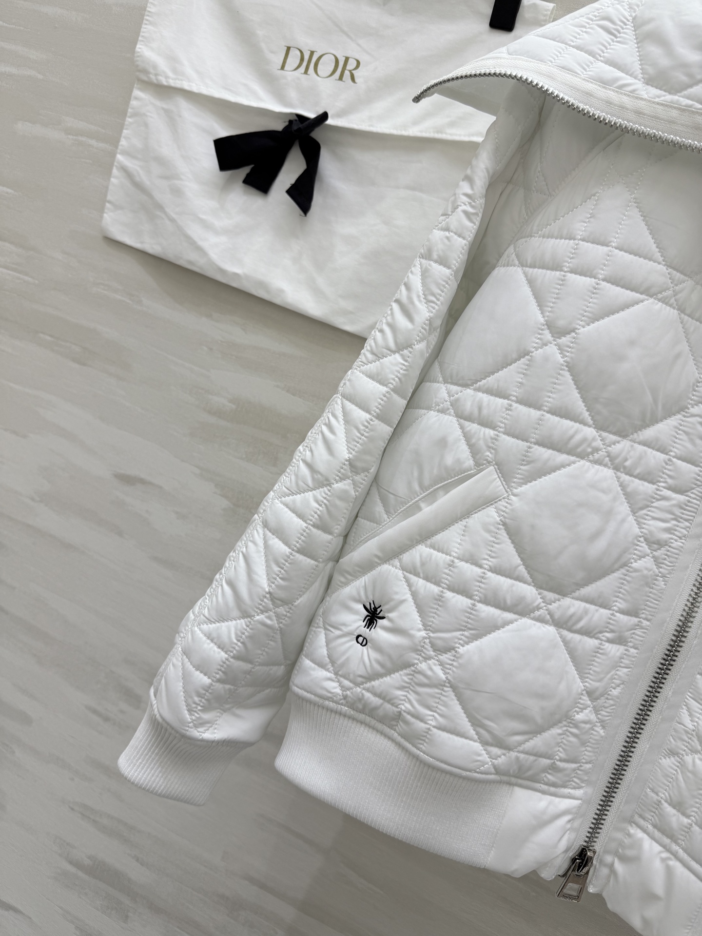 #DIO♡²⁵秋冬新款 老钱风穿搭 大翻领设计戴妃格纹夹棉外套 重工CD蜜蜂🐝刺绣点缀🪡 高品质 现货首