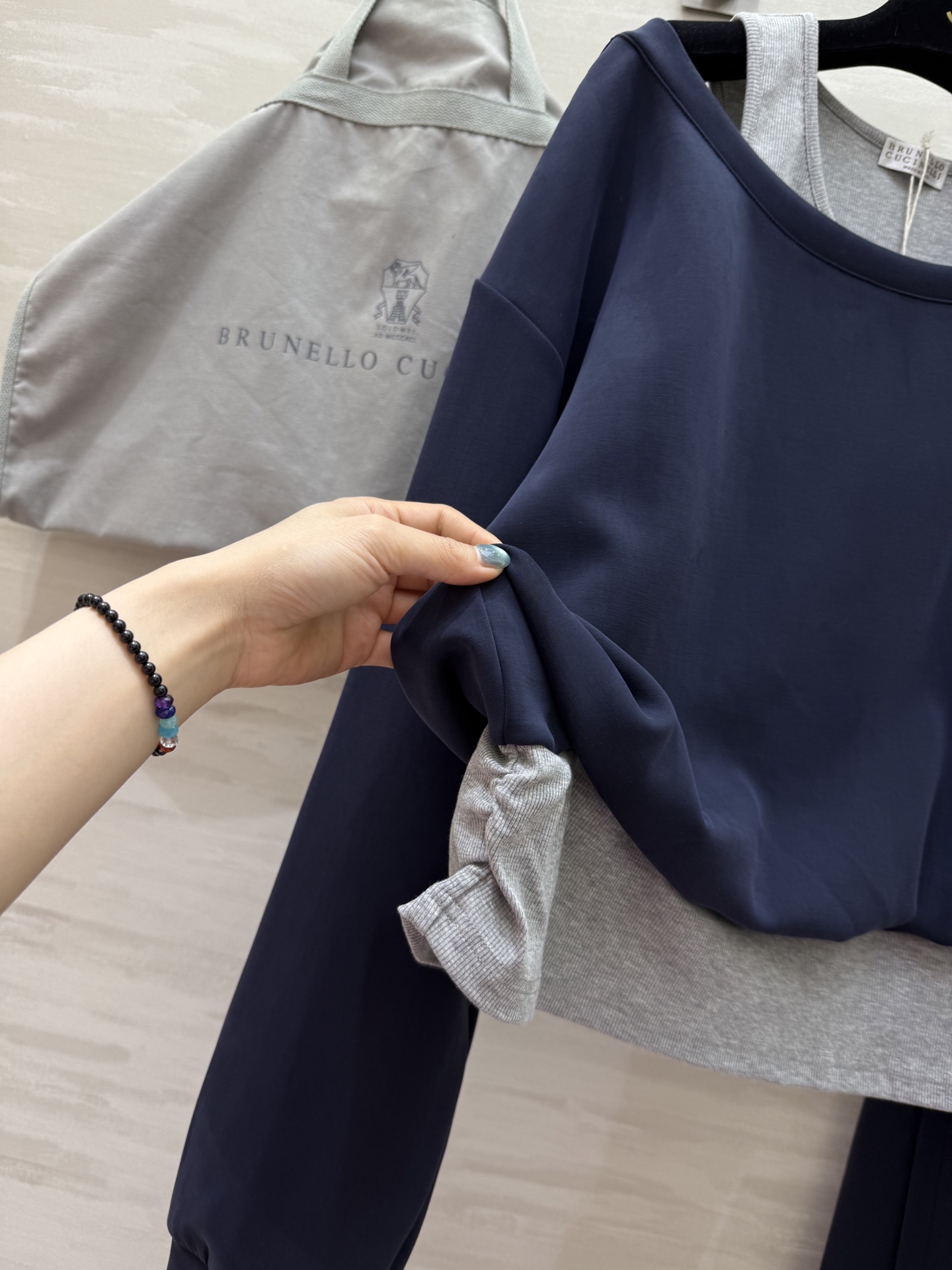 #BC²⁵秋冬新款 假两件休闲套装 高品质定制 现货首发size：S/M/L/XL（M码胸围：112，衣