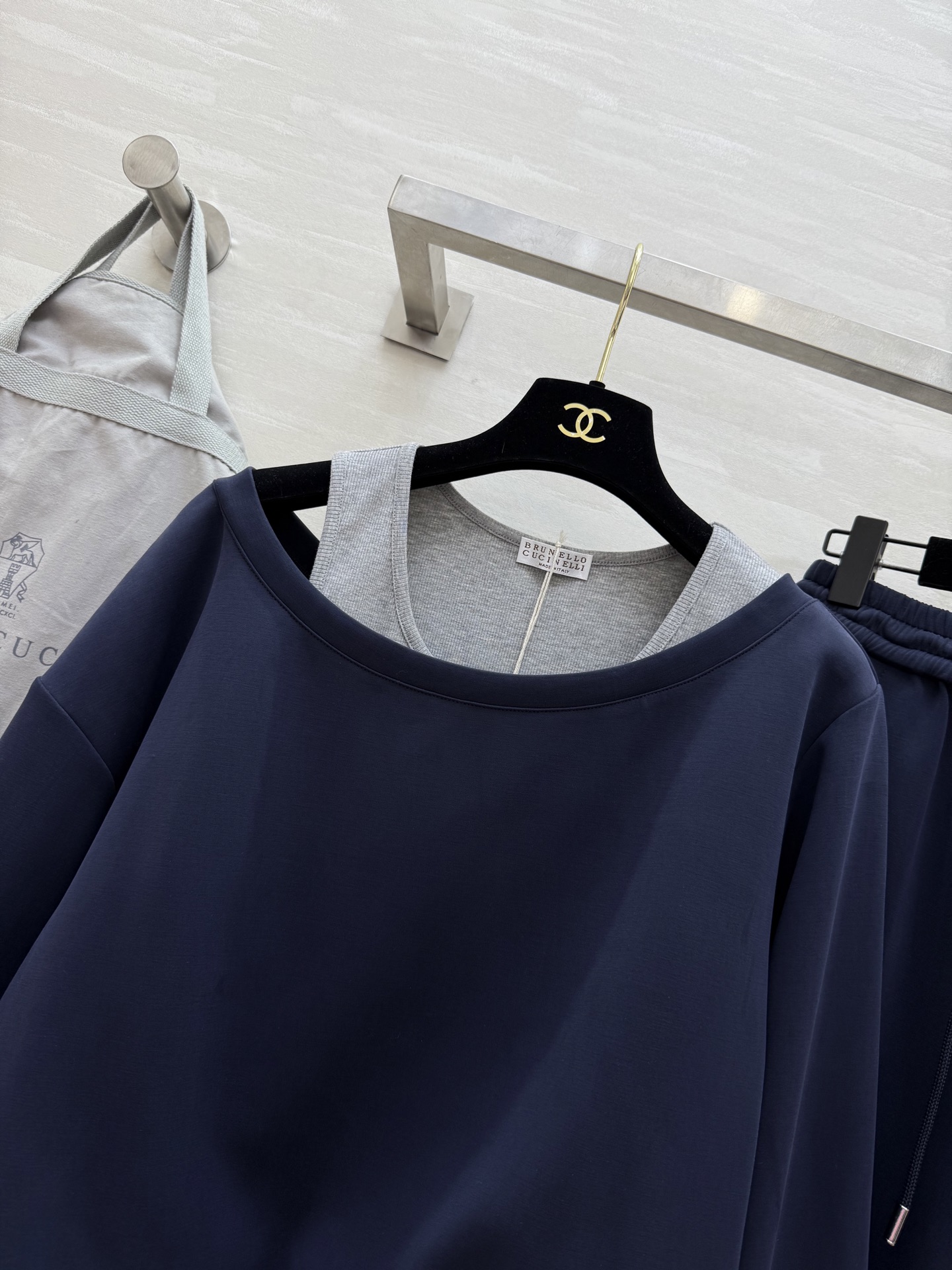 #BC²⁵秋冬新款 假两件休闲套装 高品质定制 现货首发size：S/M/L/XL（M码胸围：112，衣