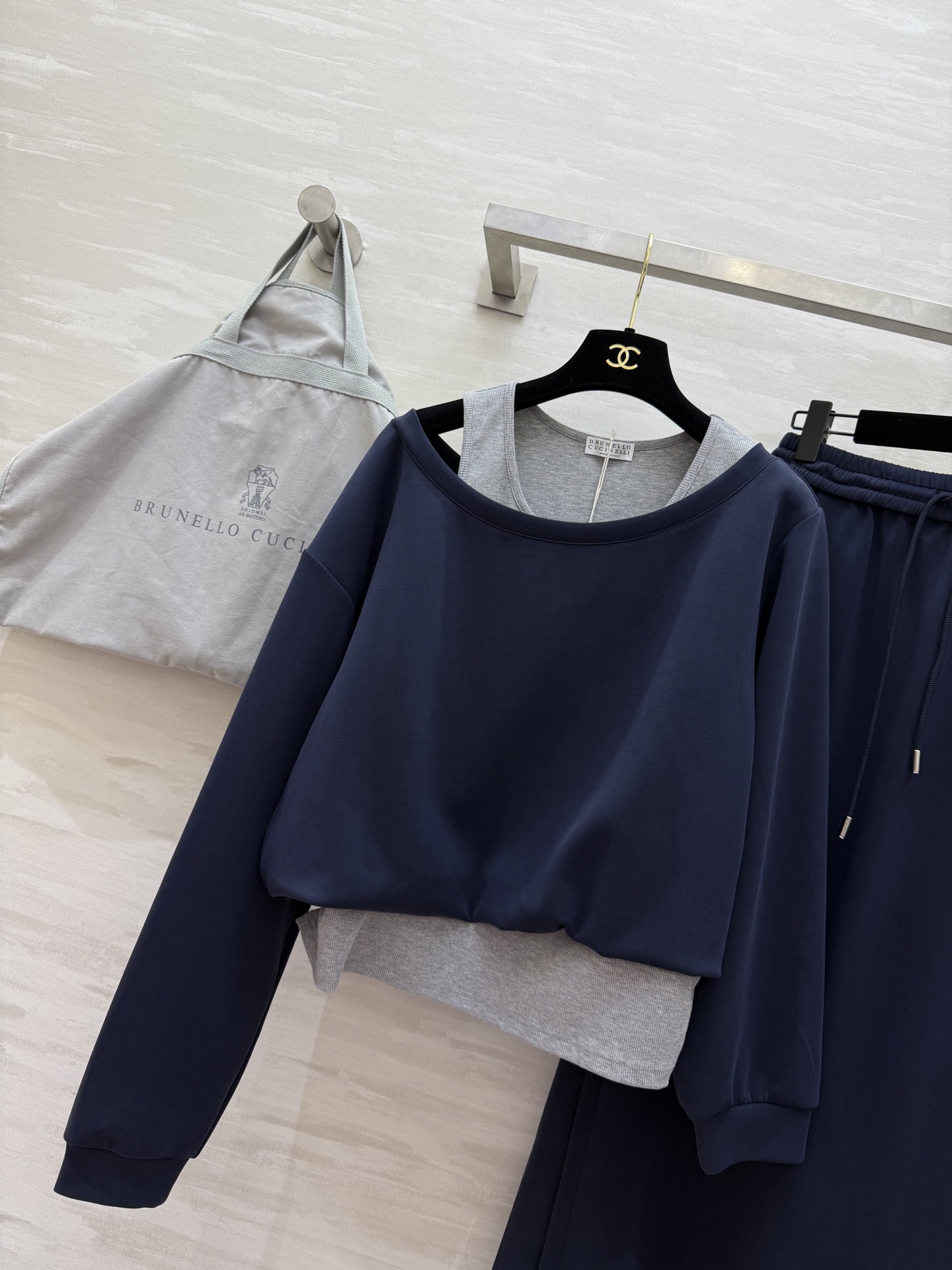 #BC²⁵秋冬新款 假两件休闲套装 高品质定制 现货首发size：S/M/L/XL（M码胸围：112，衣