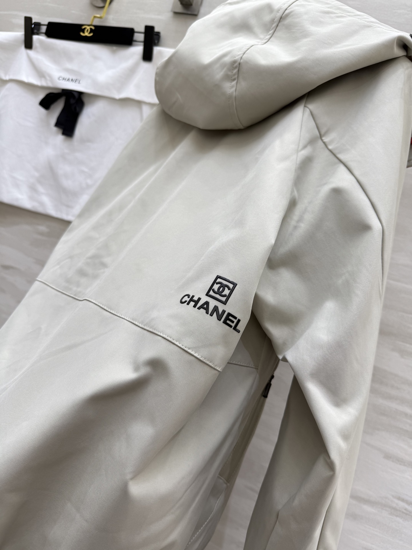 #Chane♡²⁵秋冬新款 中古系列 连帽冲锋衣外套 高品质定制 现货首发size：36/38/40（3