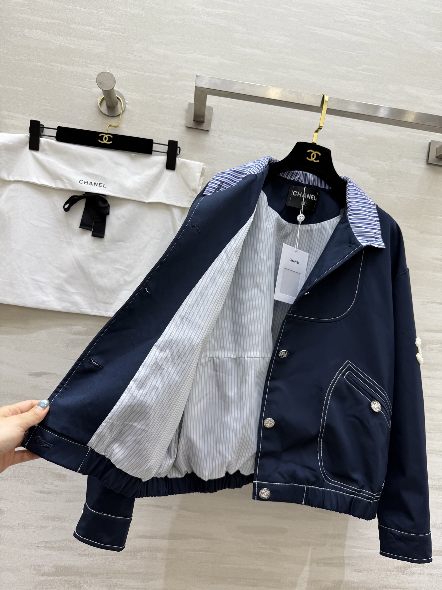 #Chane♡²⁵秋冬新款 中古系列 牛仔夹克外套 高品质定制 现货首发size：36/38/40（38