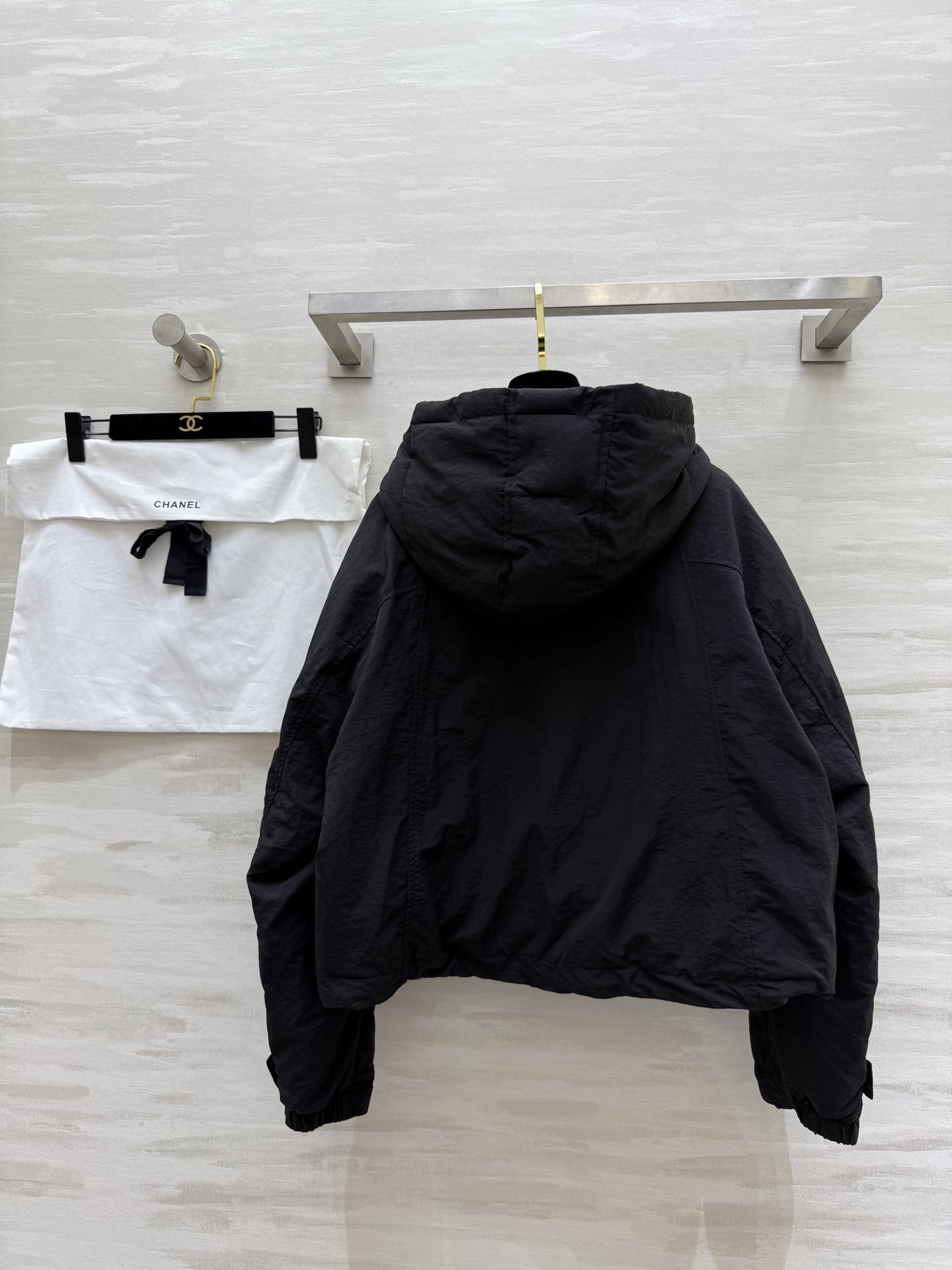 #Chane♡²⁵秋冬新款 中古系列 连帽短款夹克羽绒棉服 高品质定制 现货首发size：36/38/4