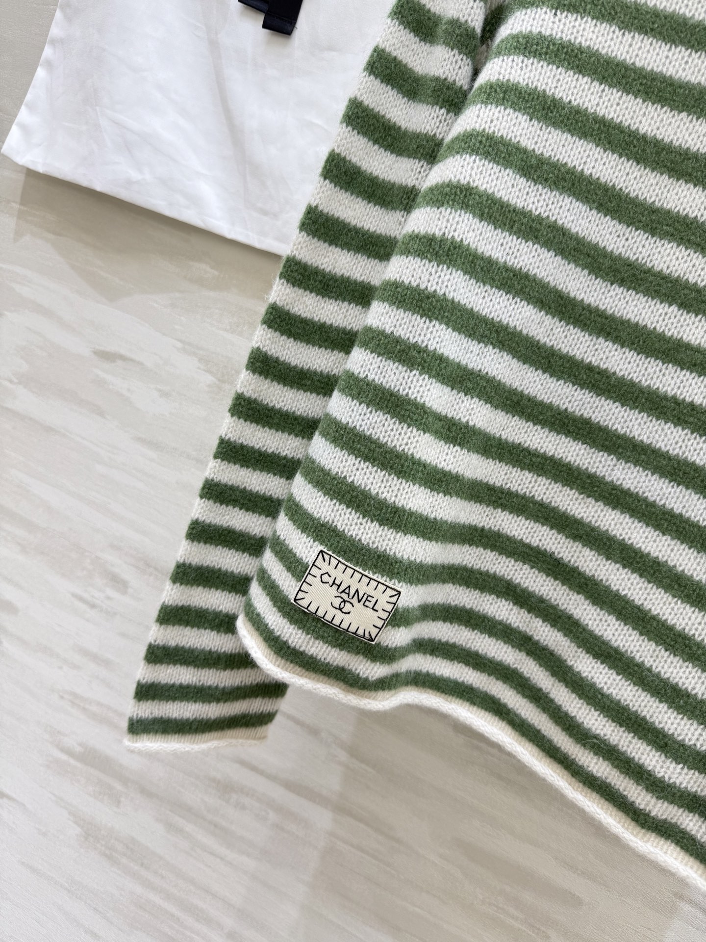 #Chane♡²⁵秋冬新款 中古系列 软软糯糯浣熊毛条纹毛衣 高品质定制 现货首发size：36/38/