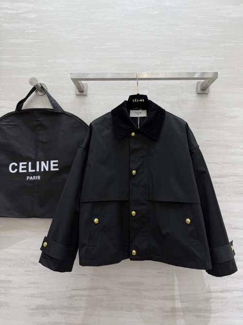 Celine Women's Black Classic Corduroy Collar Jacket 1 Celine Women's Black Classic Corduroy Collar Jacket