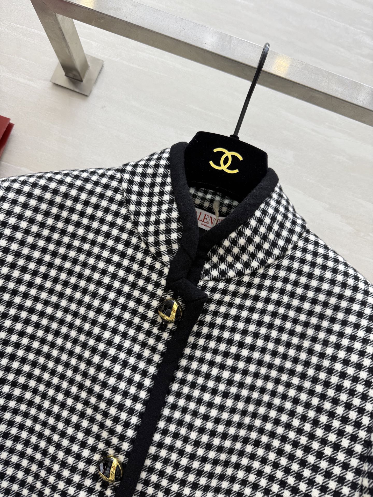 Valentino Black and White Check Wool Blend Jacket - Women's Fall/Winter 3 i1760395859393 5671 0 1