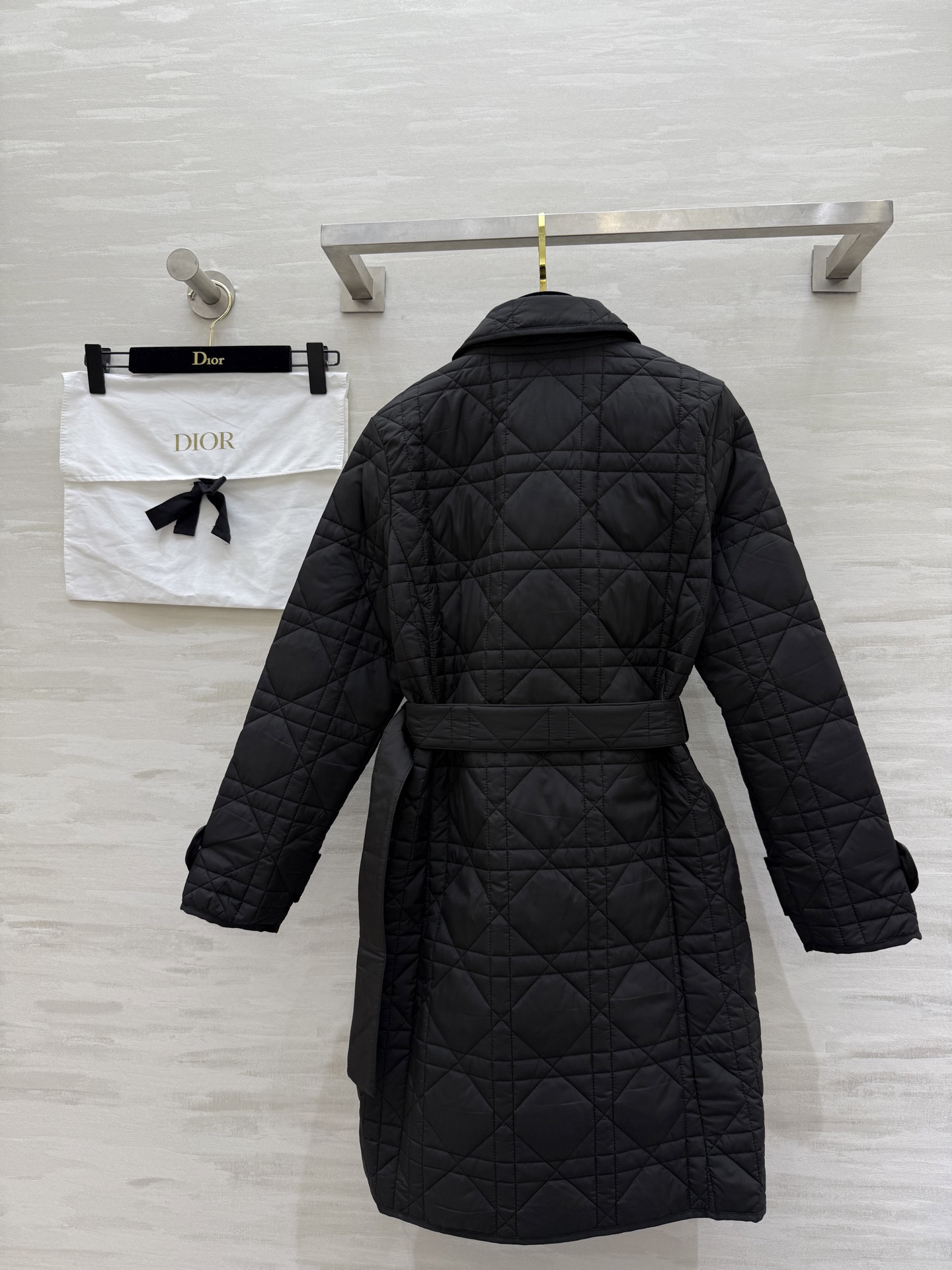 #DIO♡²⁵秋冬新款 藤格纹翻领中长款棉服 高品质定制 现货首发size：S/M/L（s码肩宽：37，