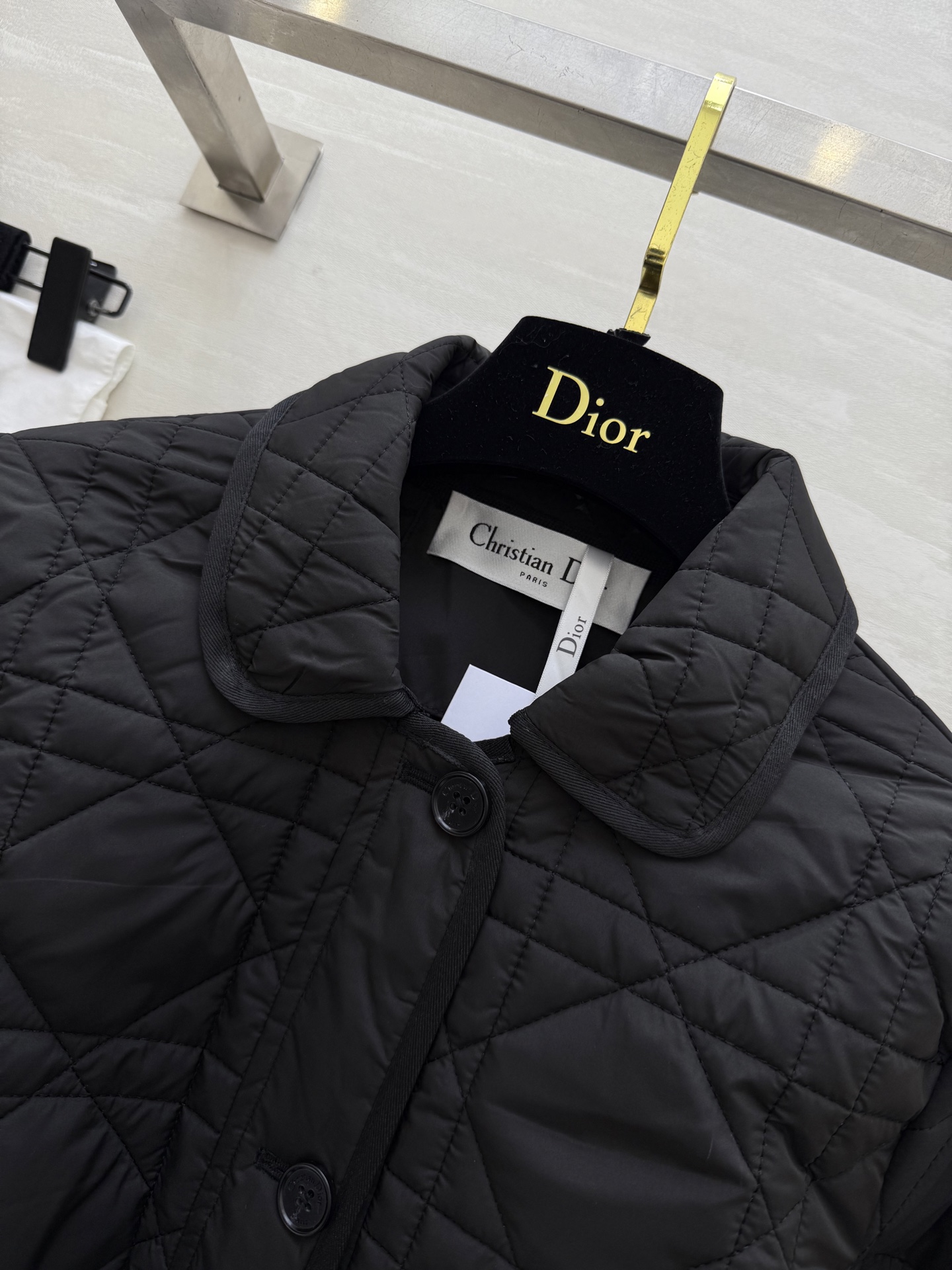 #DIO♡²⁵秋冬新款 藤格纹翻领中长款棉服 高品质定制 现货首发size：S/M/L（s码肩宽：37，