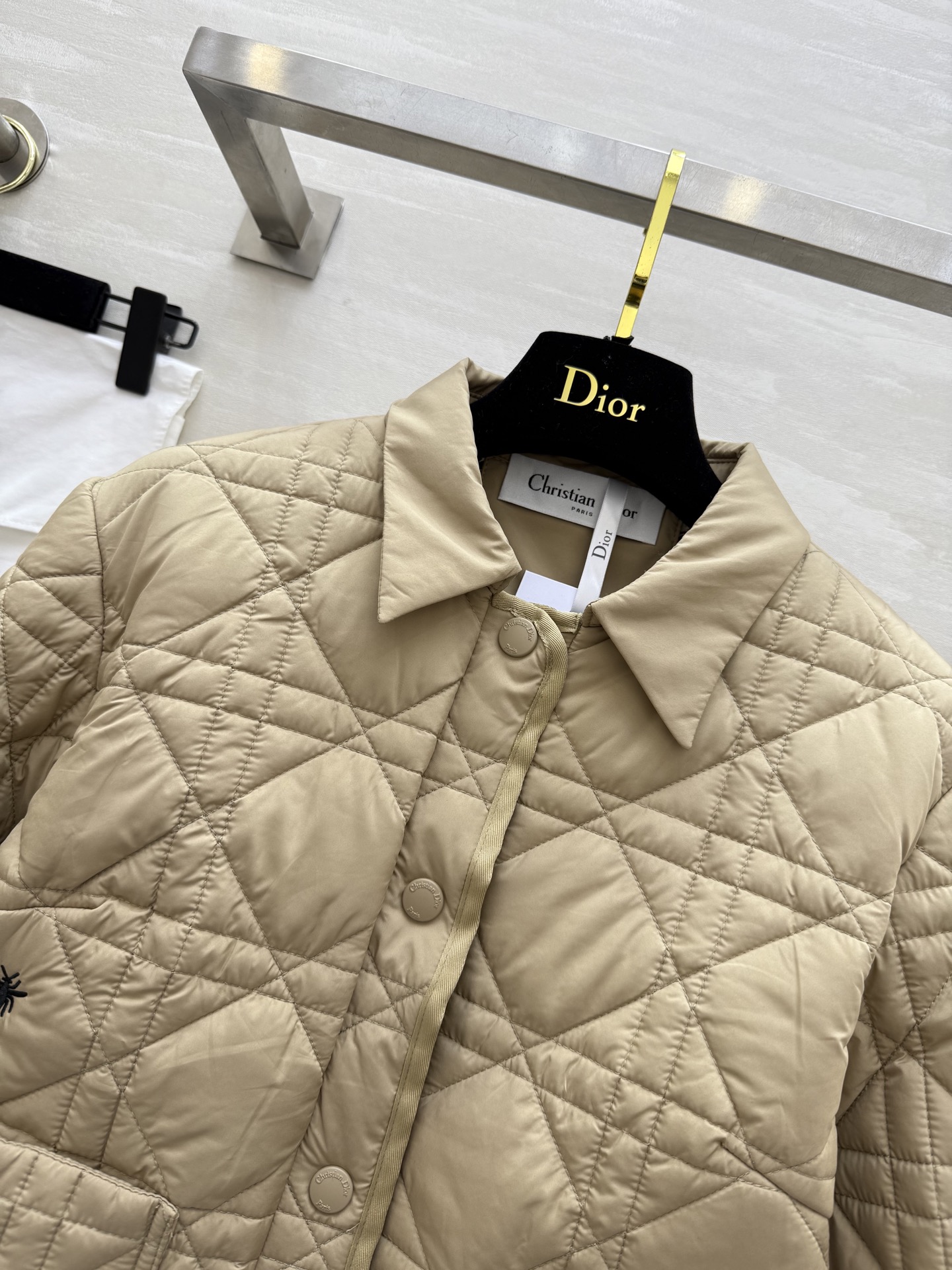 #DIO♡²⁵秋冬新款 戴妃藤格纹翻领棉服外套 高品质定制 现货首发size：S/M/L（s码肩宽：42