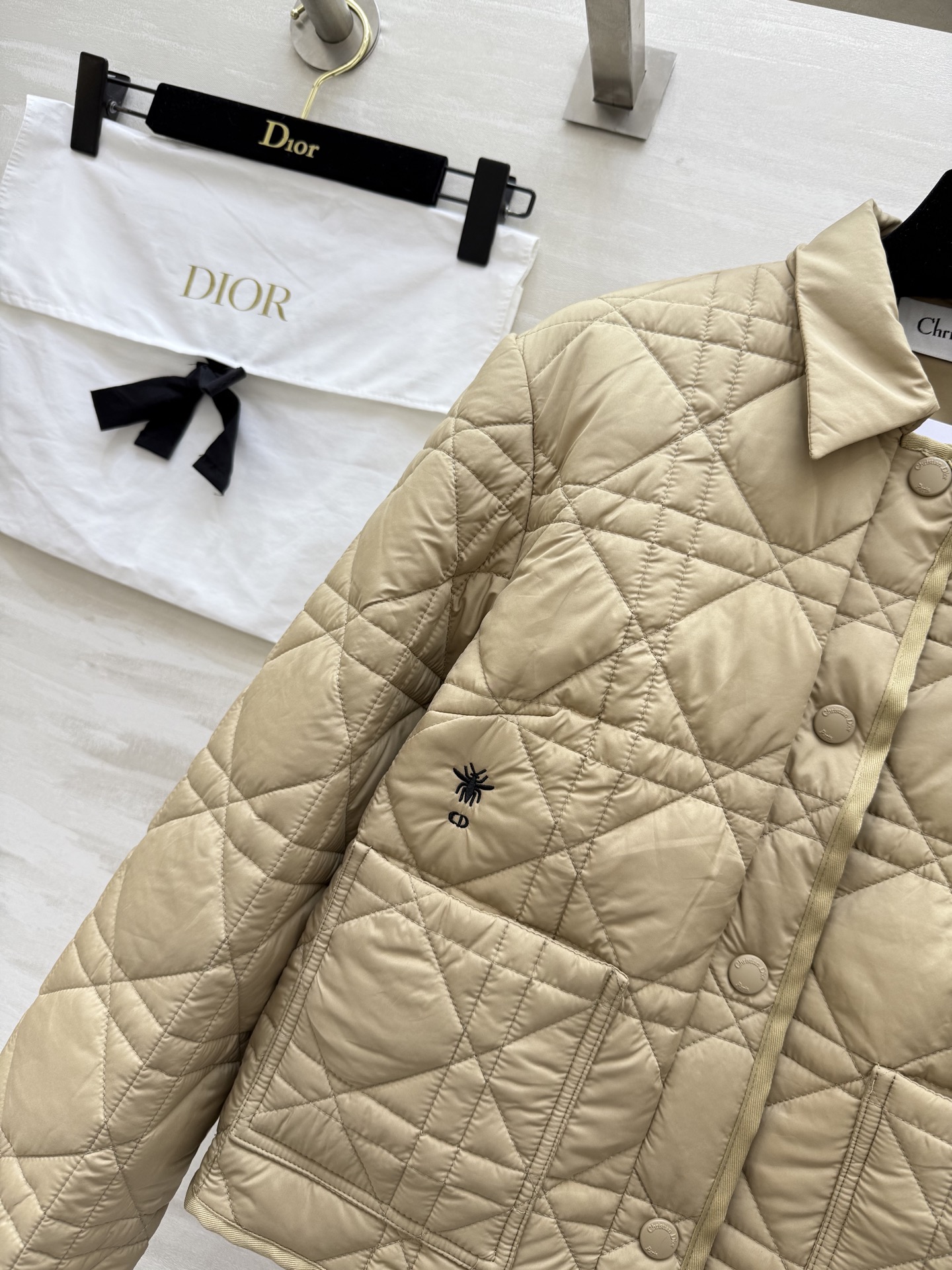 #DIO♡²⁵秋冬新款 戴妃藤格纹翻领棉服外套 高品质定制 现货首发size：S/M/L（s码肩宽：42