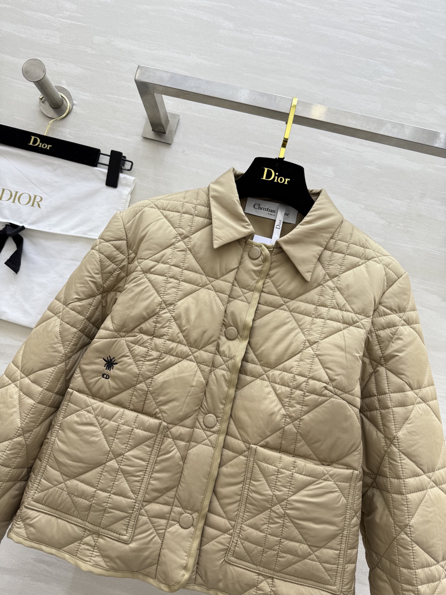 #DIO♡²⁵秋冬新款 戴妃藤格纹翻领棉服外套 高品质定制 现货首发size：S/M/L（s码肩宽：42