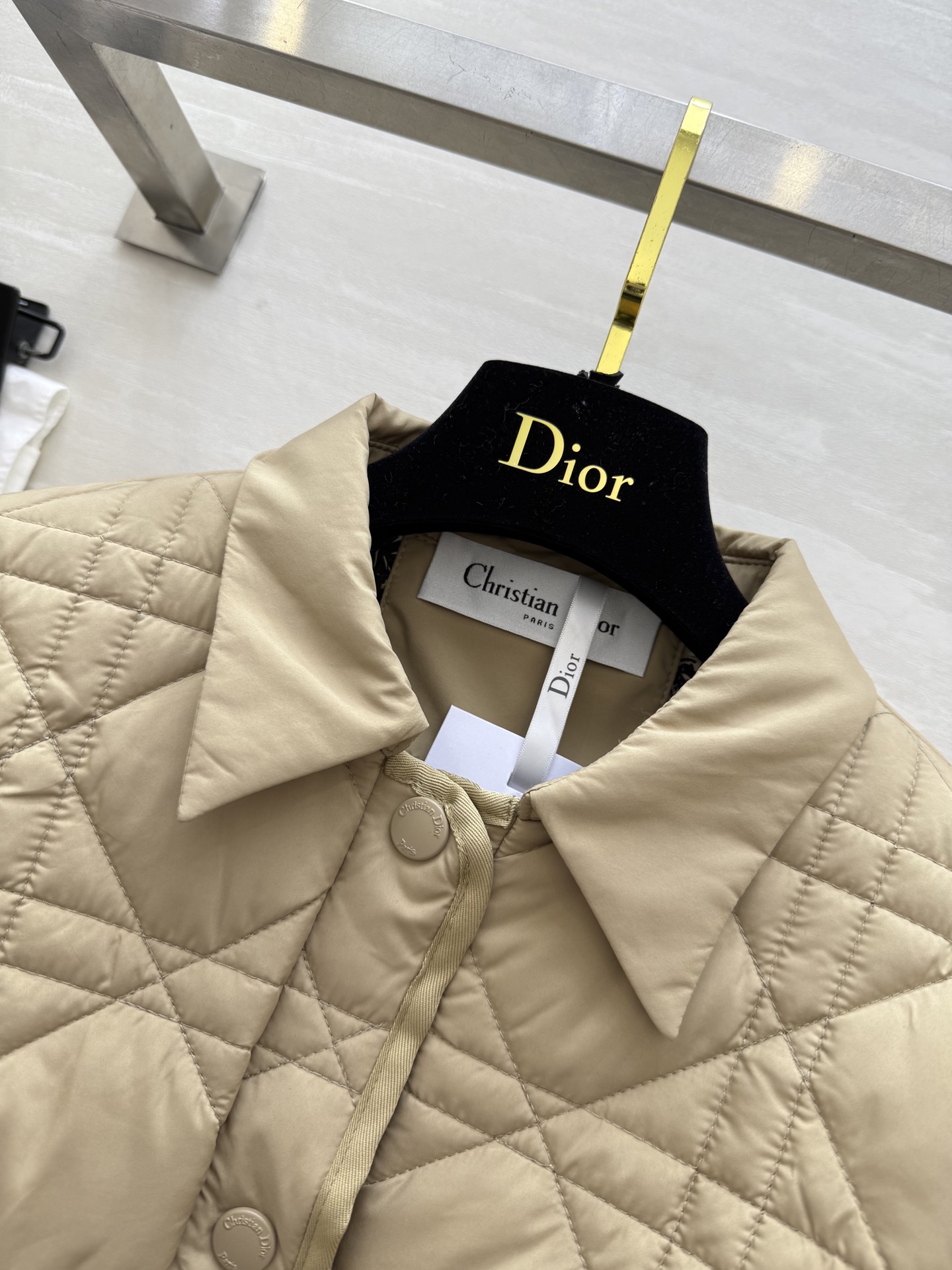 #DIO♡²⁵秋冬新款 戴妃藤格纹翻领棉服外套 高品质定制 现货首发size：S/M/L（s码肩宽：42