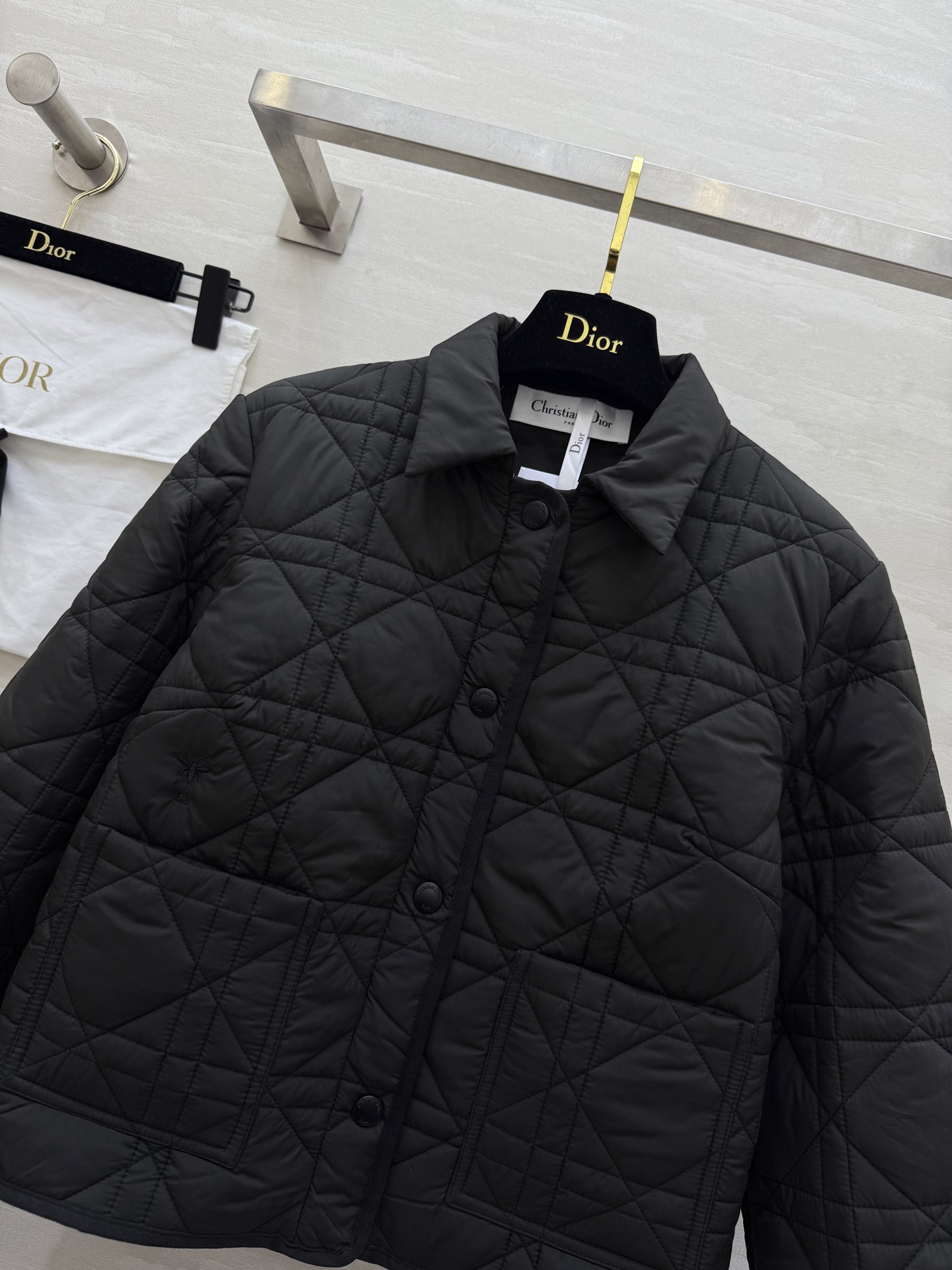 #DIO♡²⁵秋冬新款 戴妃藤格纹翻领棉服外套 高品质定制 现货首发size：S/M/L（s码肩宽：42