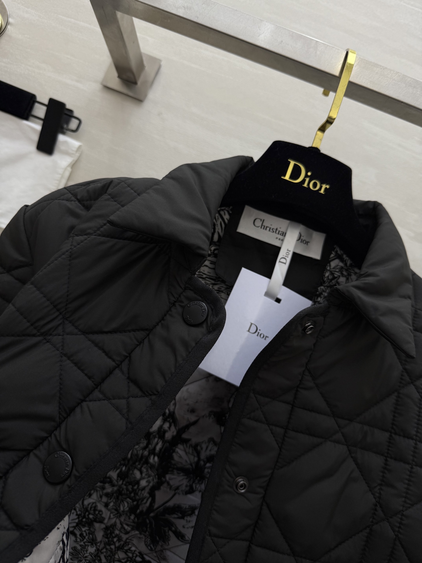 #DIO♡²⁵秋冬新款 戴妃藤格纹翻领棉服外套 高品质定制 现货首发size：S/M/L（s码肩宽：42